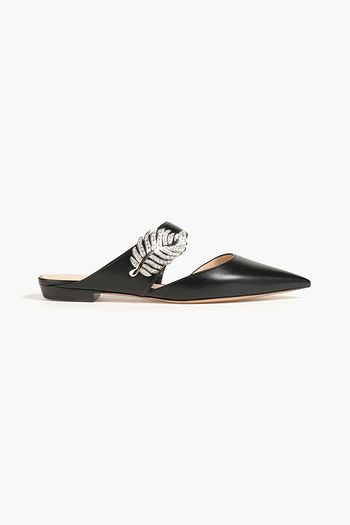 Nicholas Kirkwood - Beya Black Quilted Leather Flat