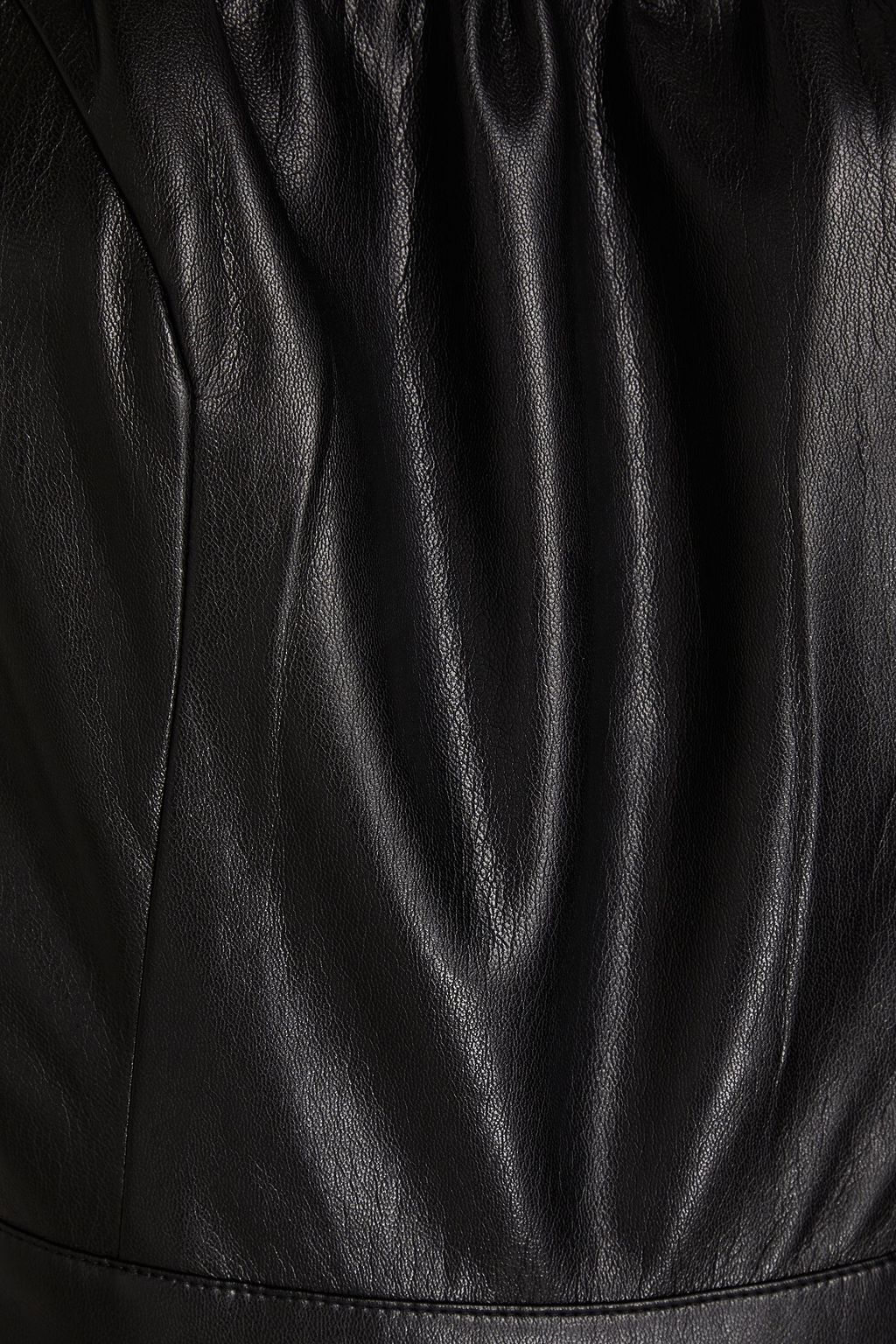 GOOD AMERICAN Faux leather wide-leg jumpsuit