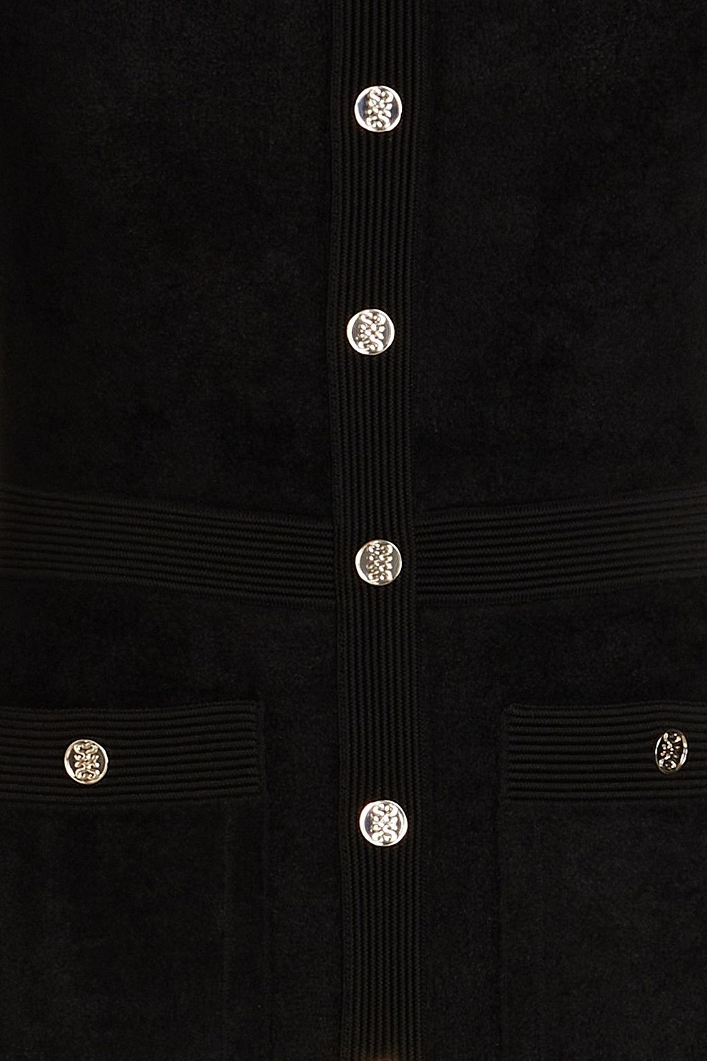 SANDRO Button-embellished bouclé-knit mini dress