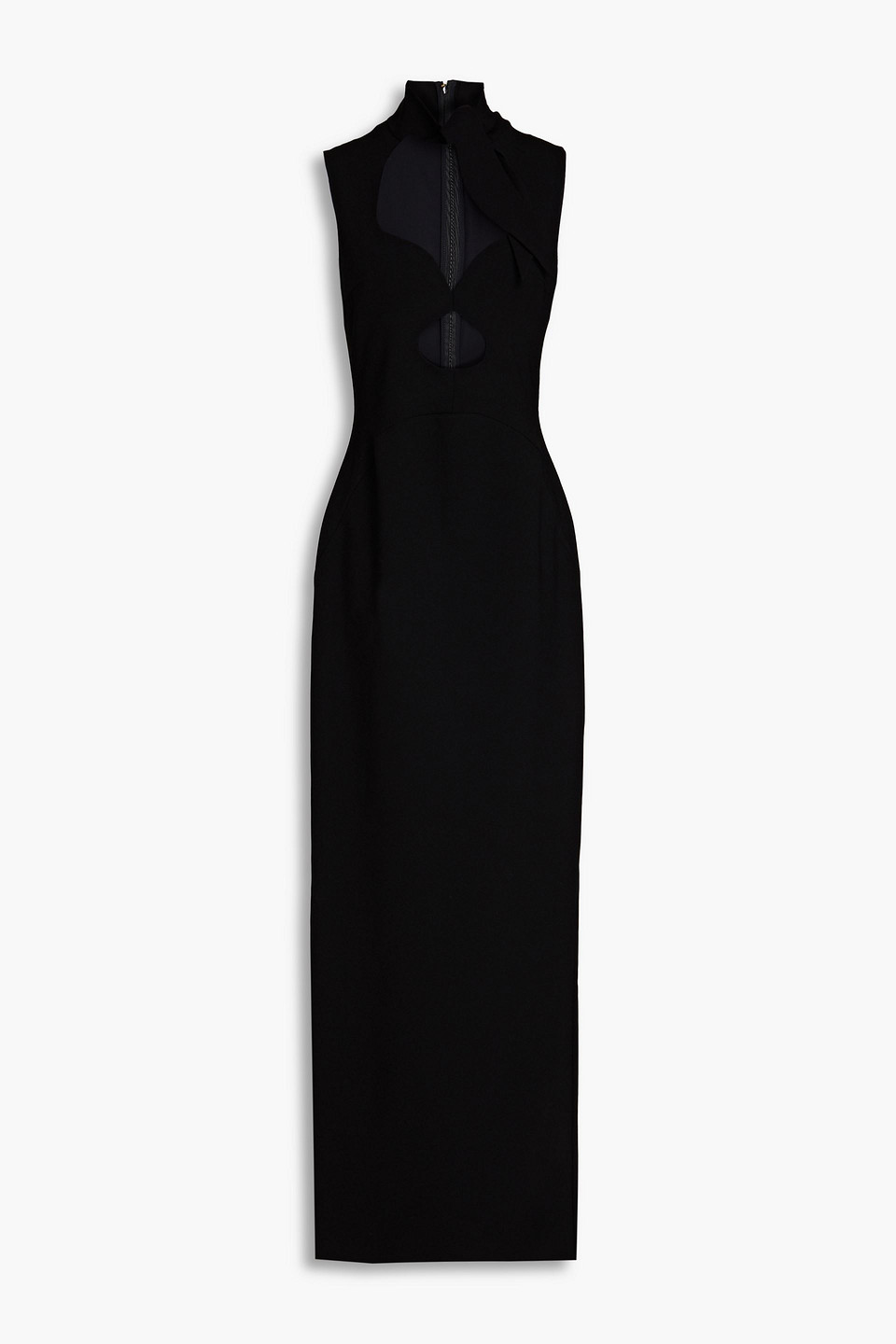 Roksanda Kamaria Cutout Crepe Maxi Dress In Black