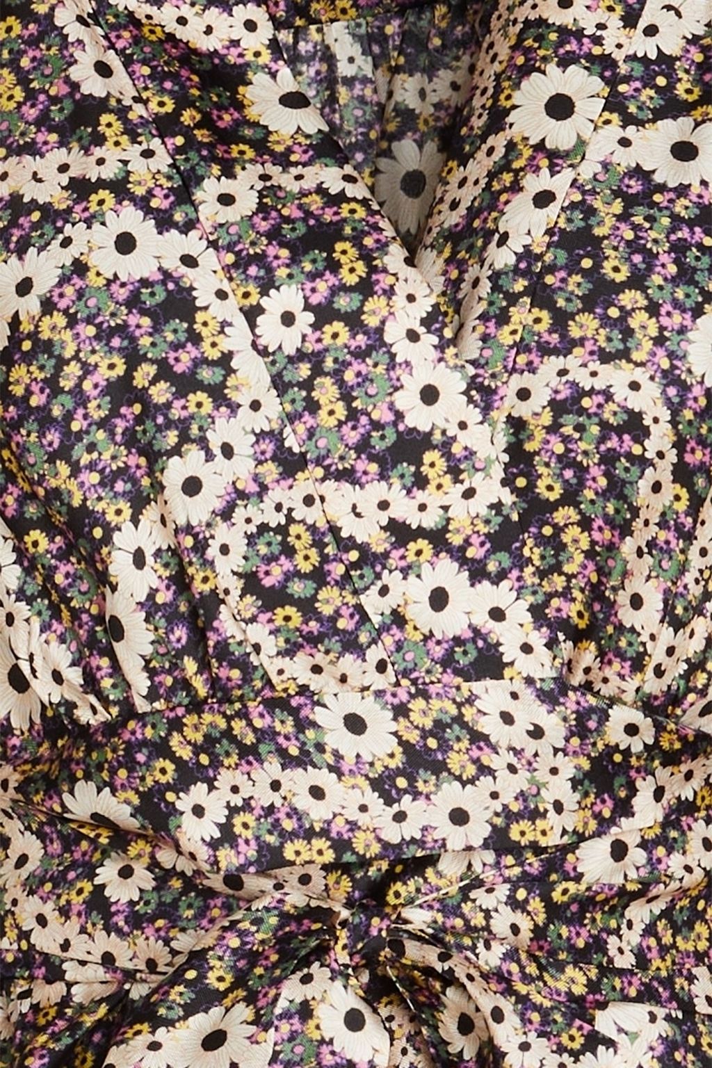 SANDRO Floral-print silk-twill midi wrap dress
