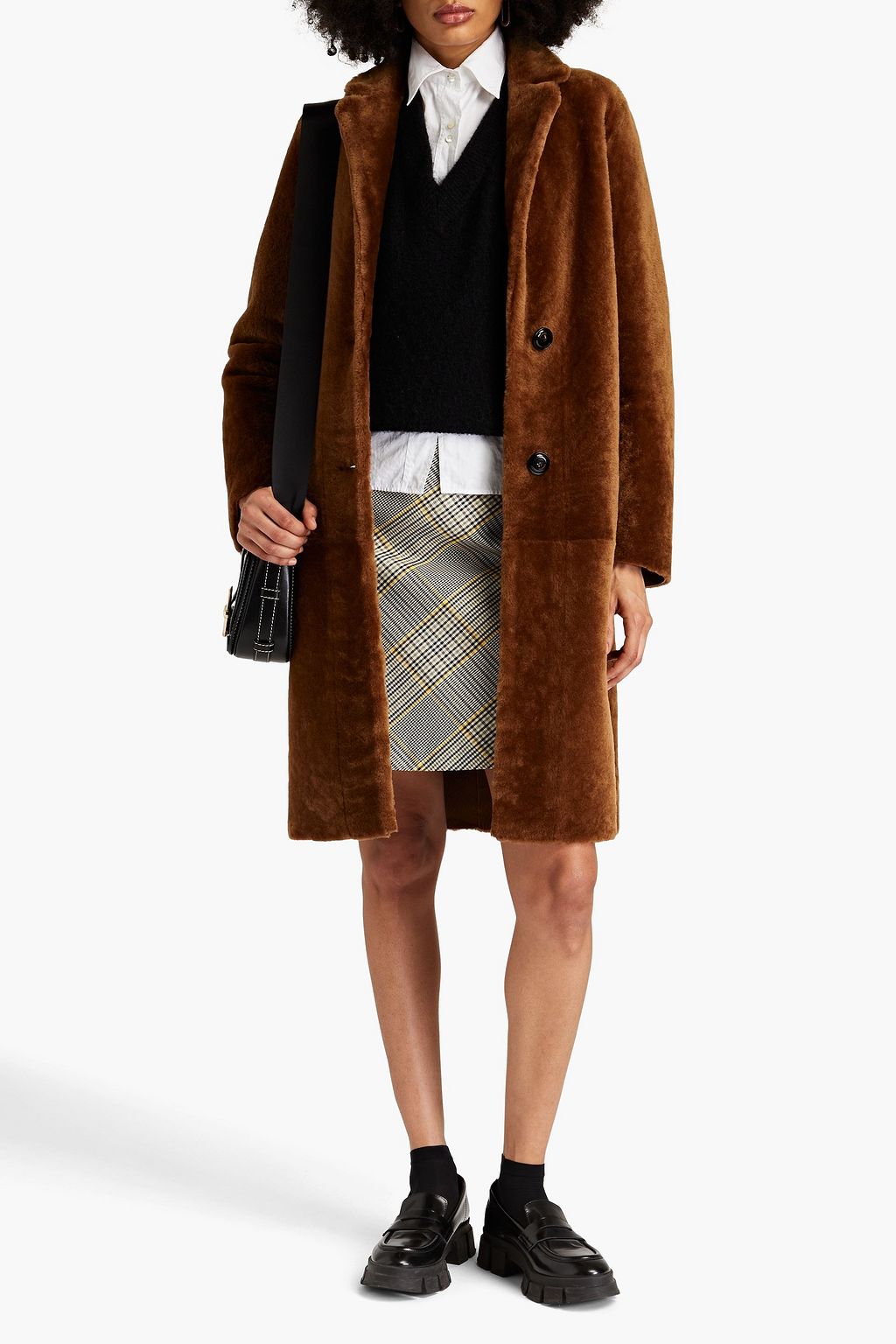 SANDRO Shearling coat