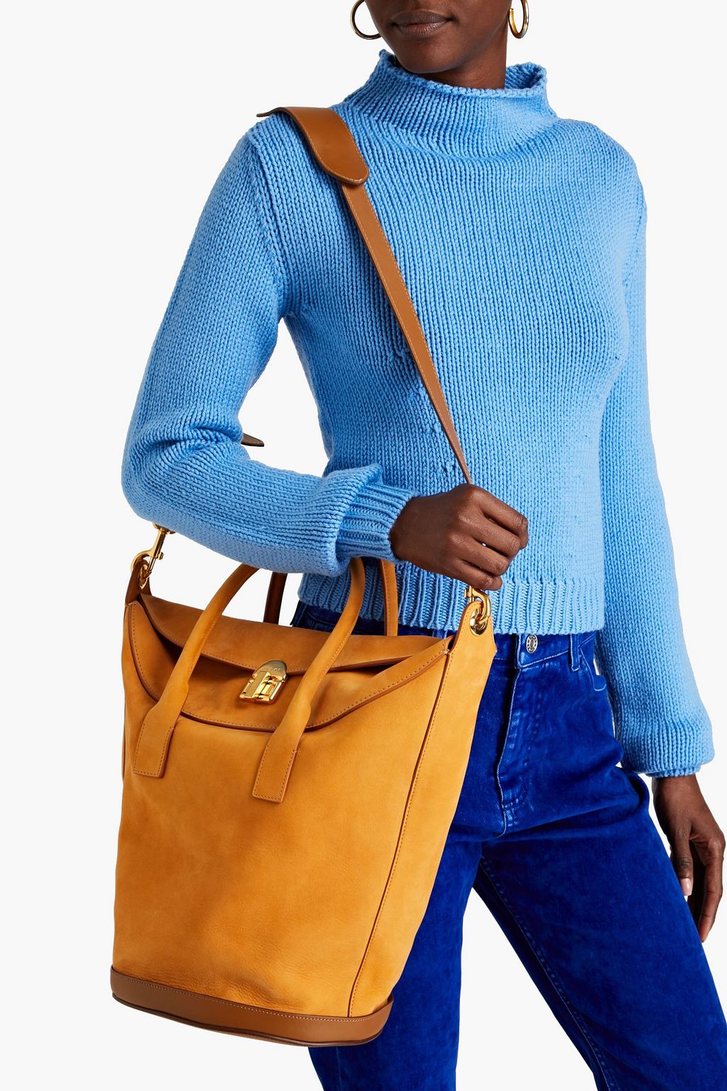 MARNI Schultertasche aus Nubukleder