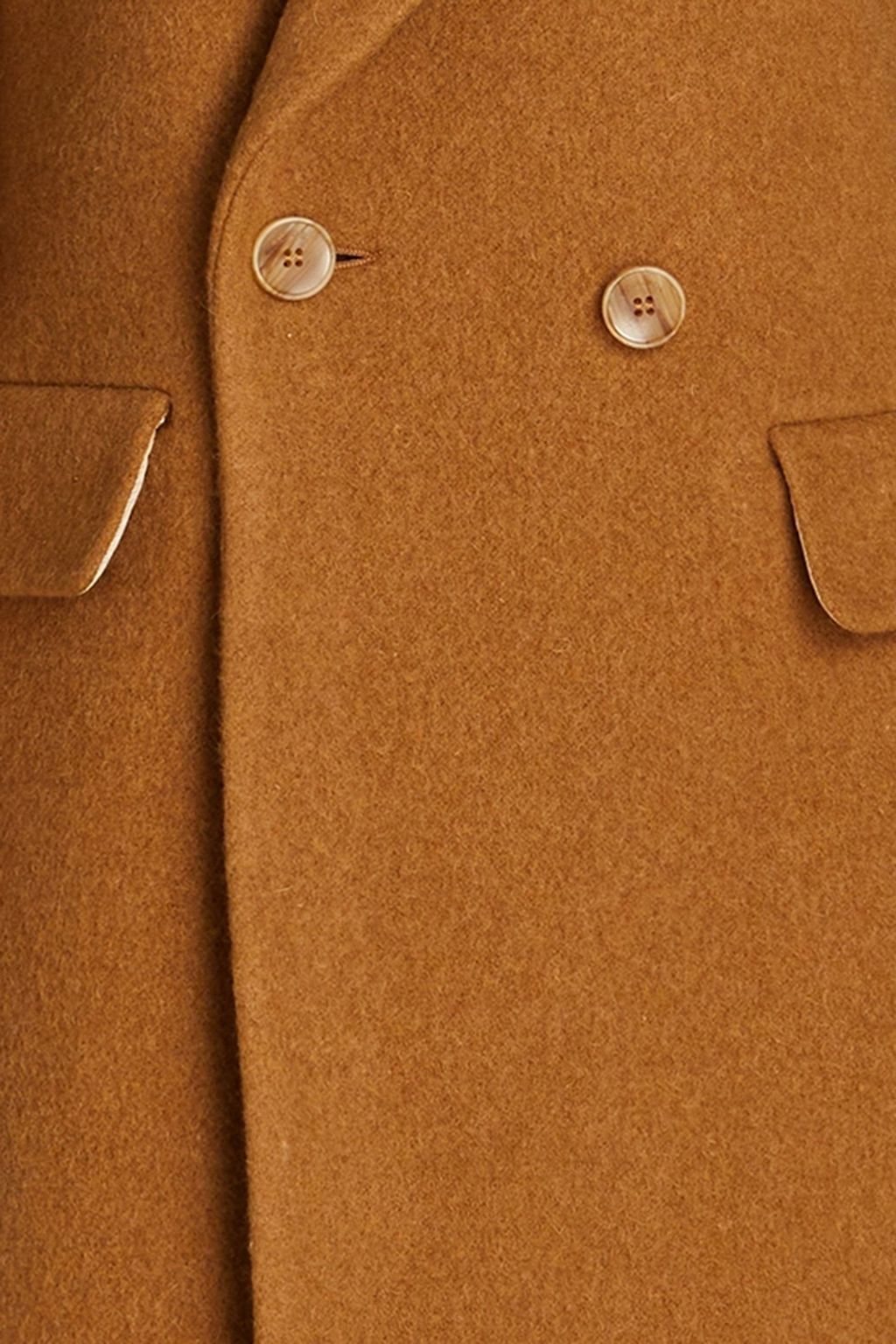 SANDRO Double-breasted wool-blend felt coat