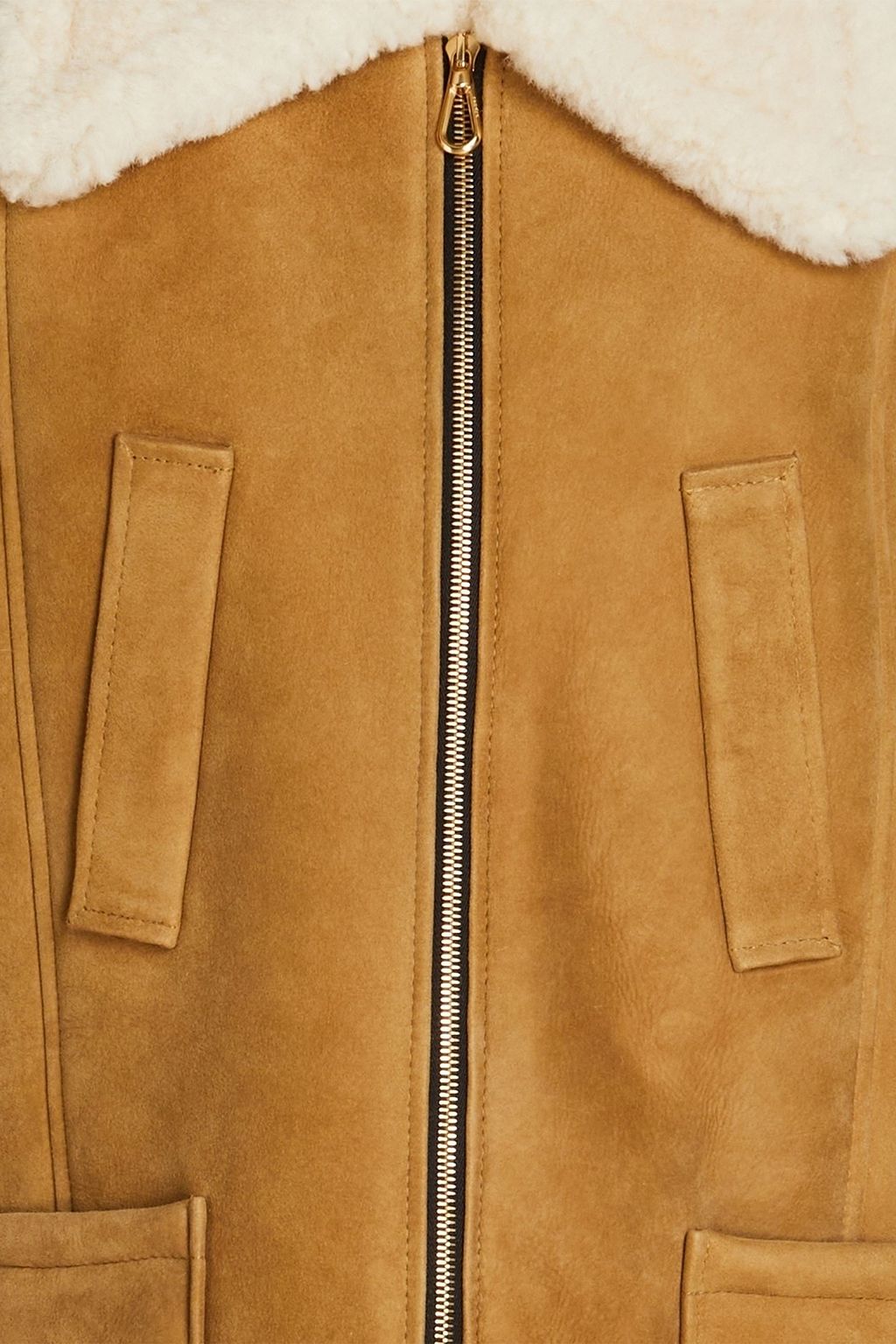 SANDRO Oversized shearling vest