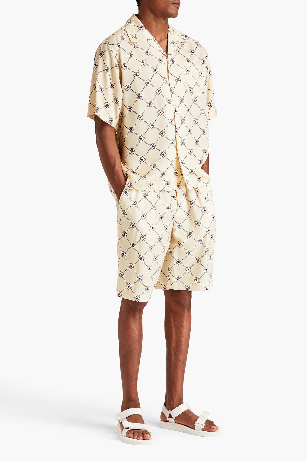 MARNI Floral-print shell shirt