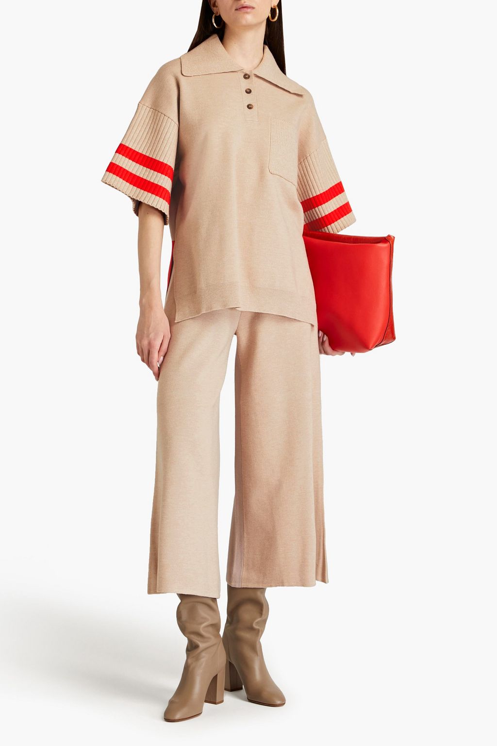 ROKSANDA Sukira knitted wide-leg pants