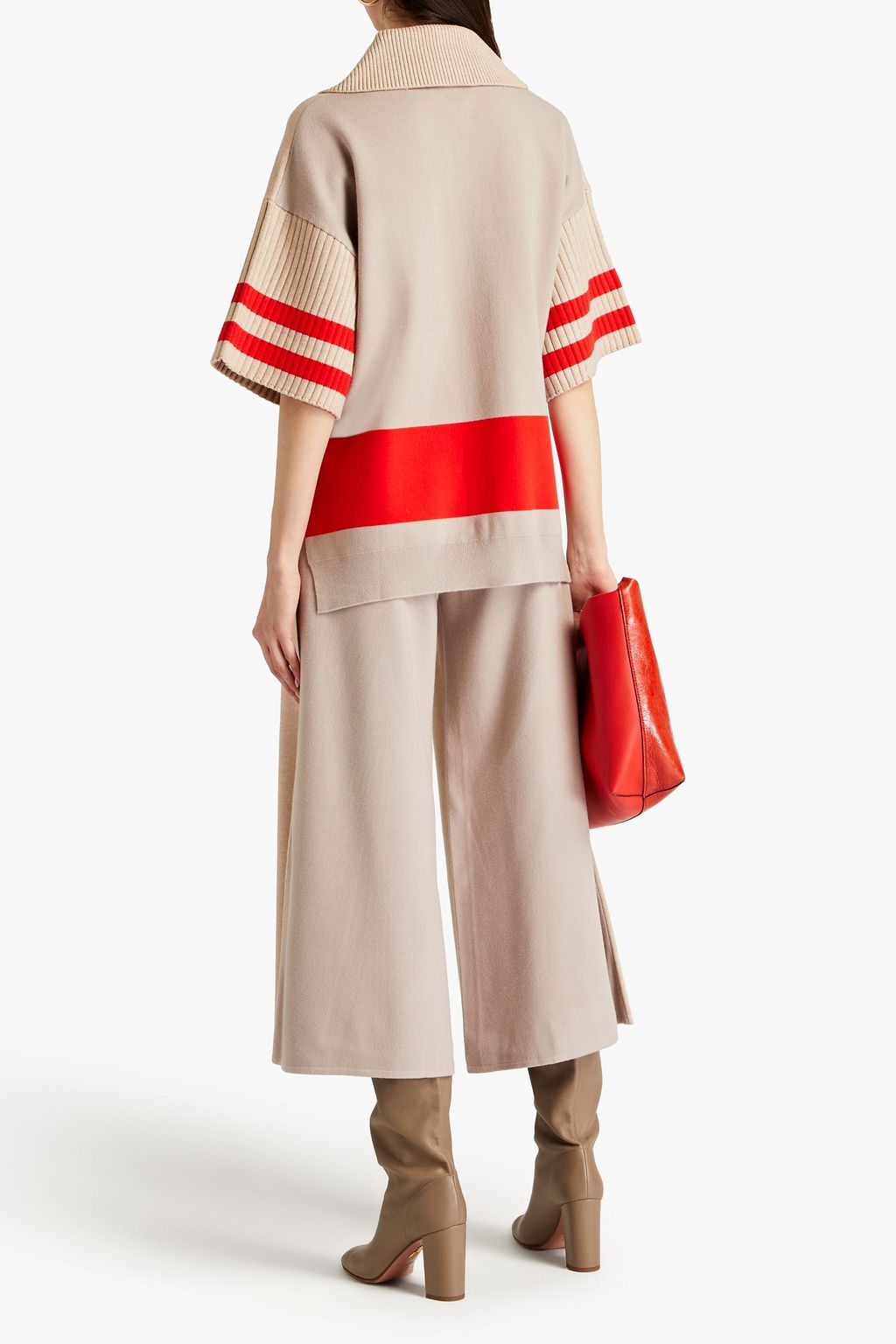 ROKSANDA Hollis color-block knitted polo sweater