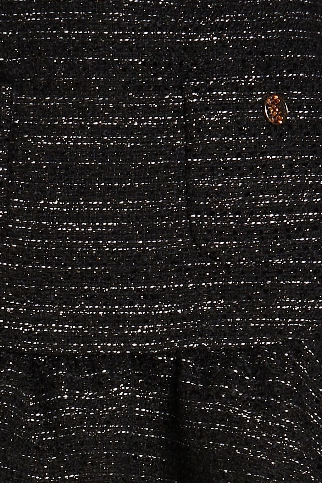 SANDRO Gathered metallic woven mini skirt