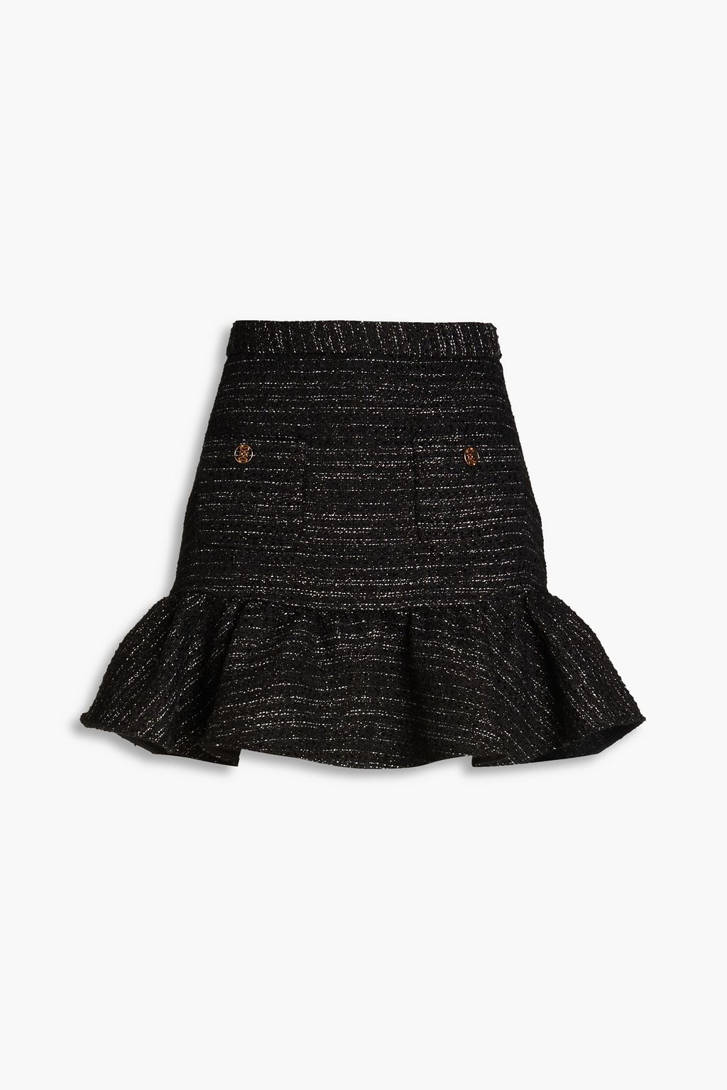 SANDRO Gathered metallic woven mini skirt | THE OUTNET