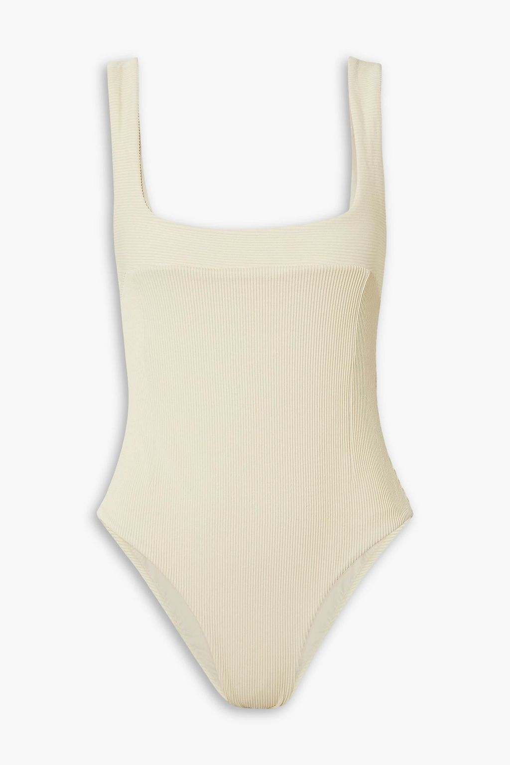 White ribbed sales one piece swimsuit