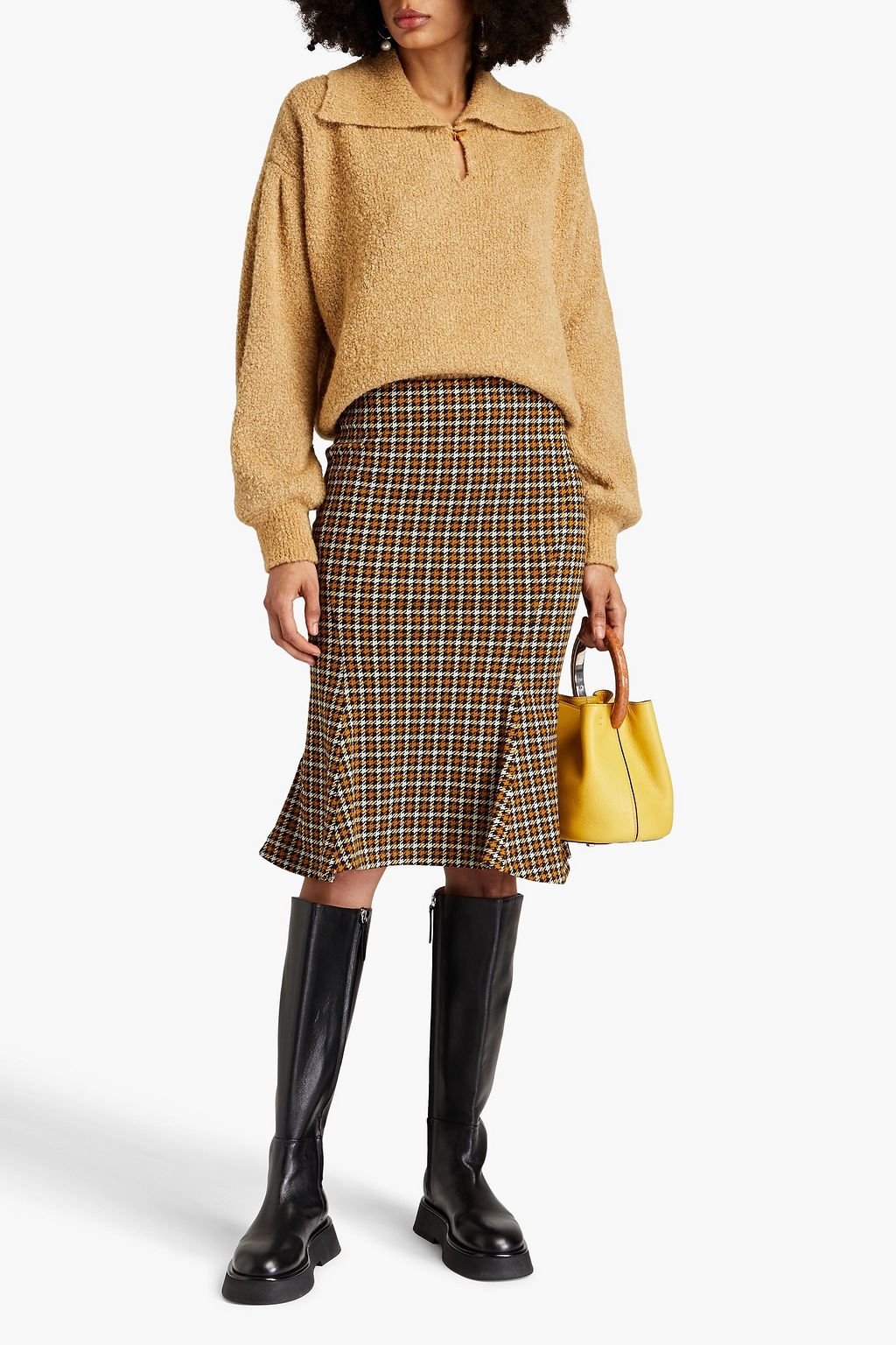 MARNI Houndstooth woven skirt