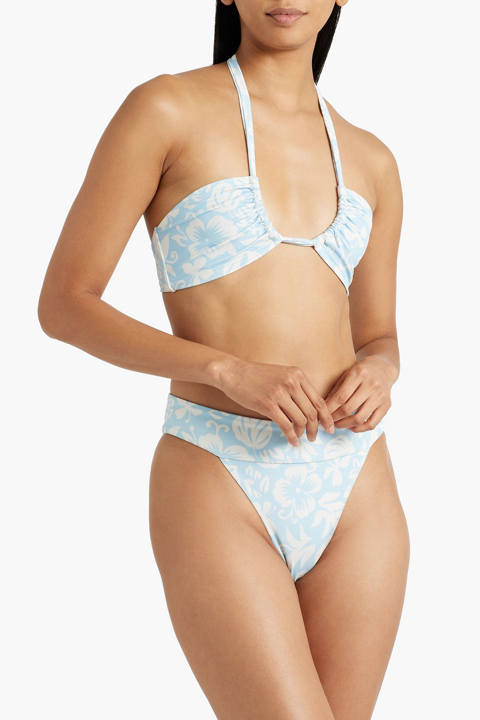  Onia - Halbhohes Bikini-höschen Mit Floralem Print - Blau - Xs 