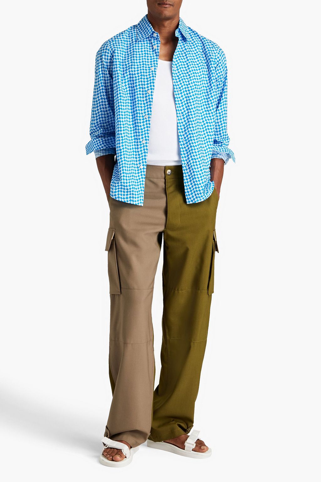 MARNI Checked cotton-poplin shirt