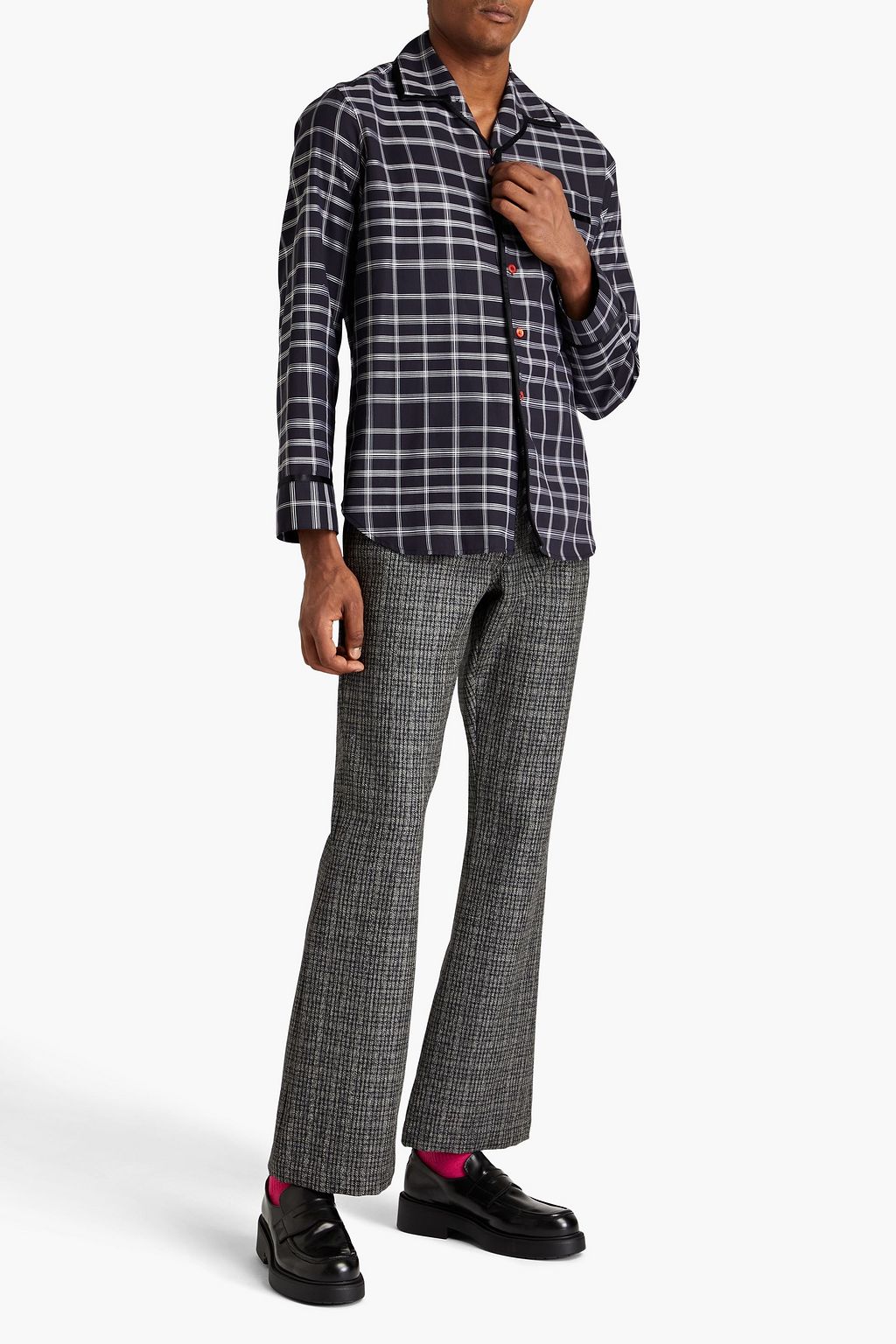 MARNI Checked cotton-poplin shirt