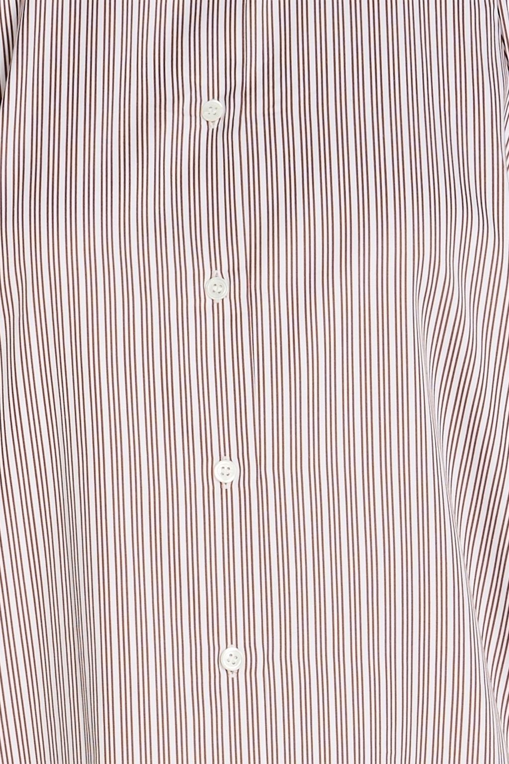 SANDRO Striped cotton-poplin shirt