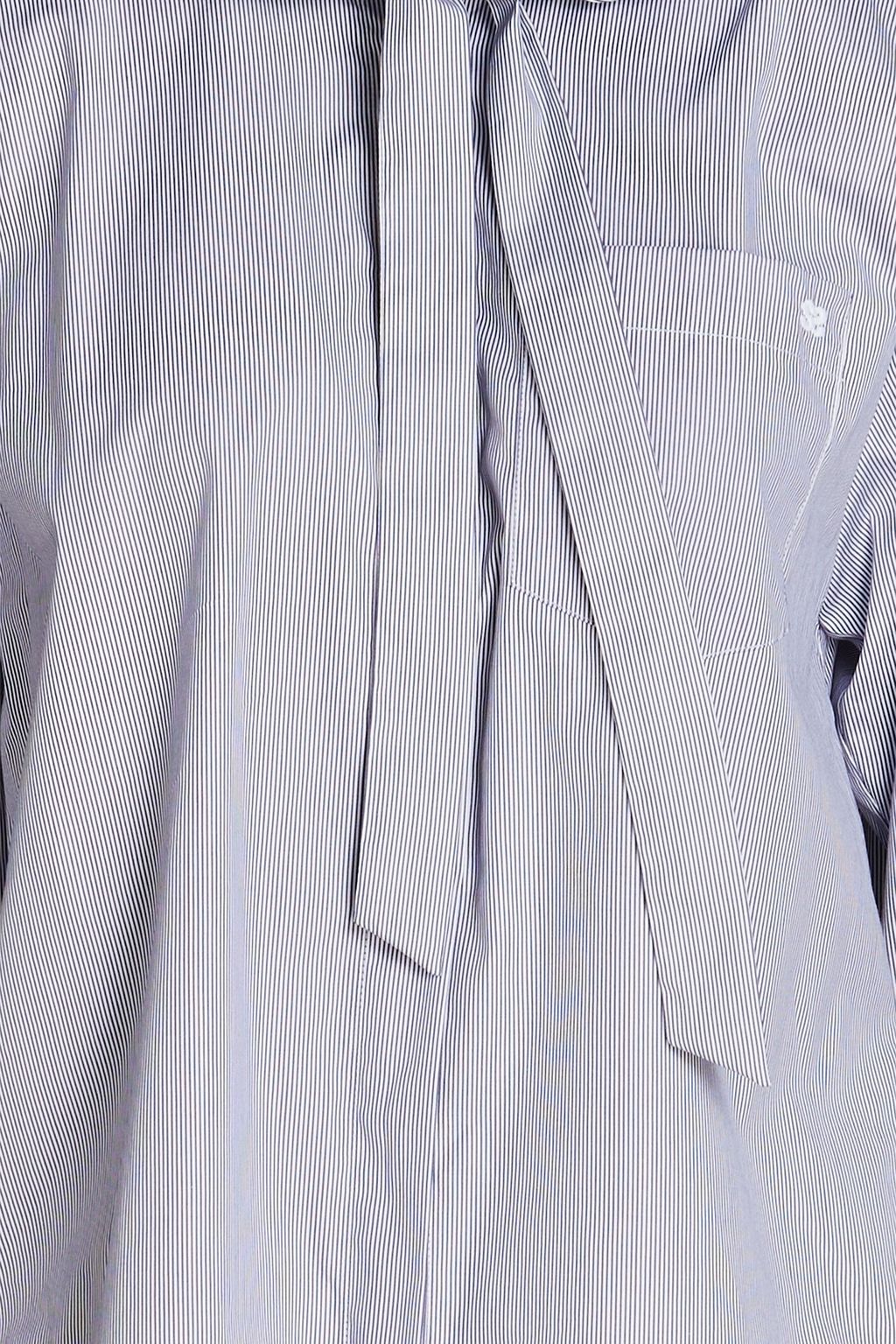 SANDRO Striped cotton-poplin shirt