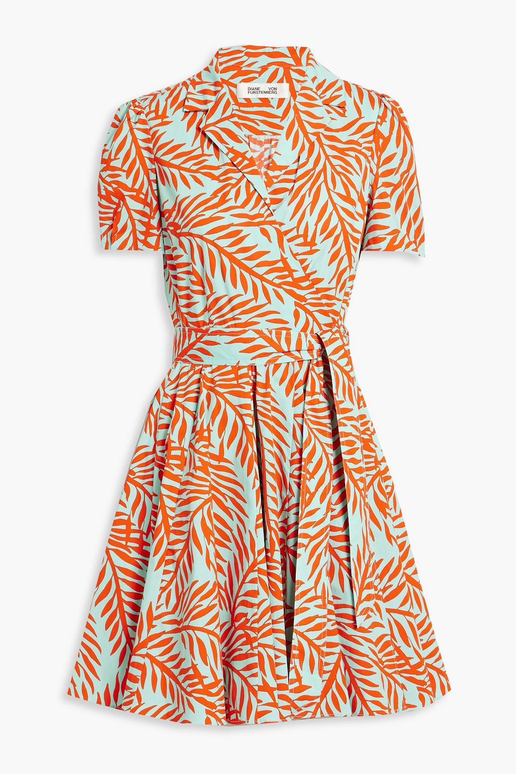 DIANE VON FURSTENBERG Evalina printed cotton blend poplin mini