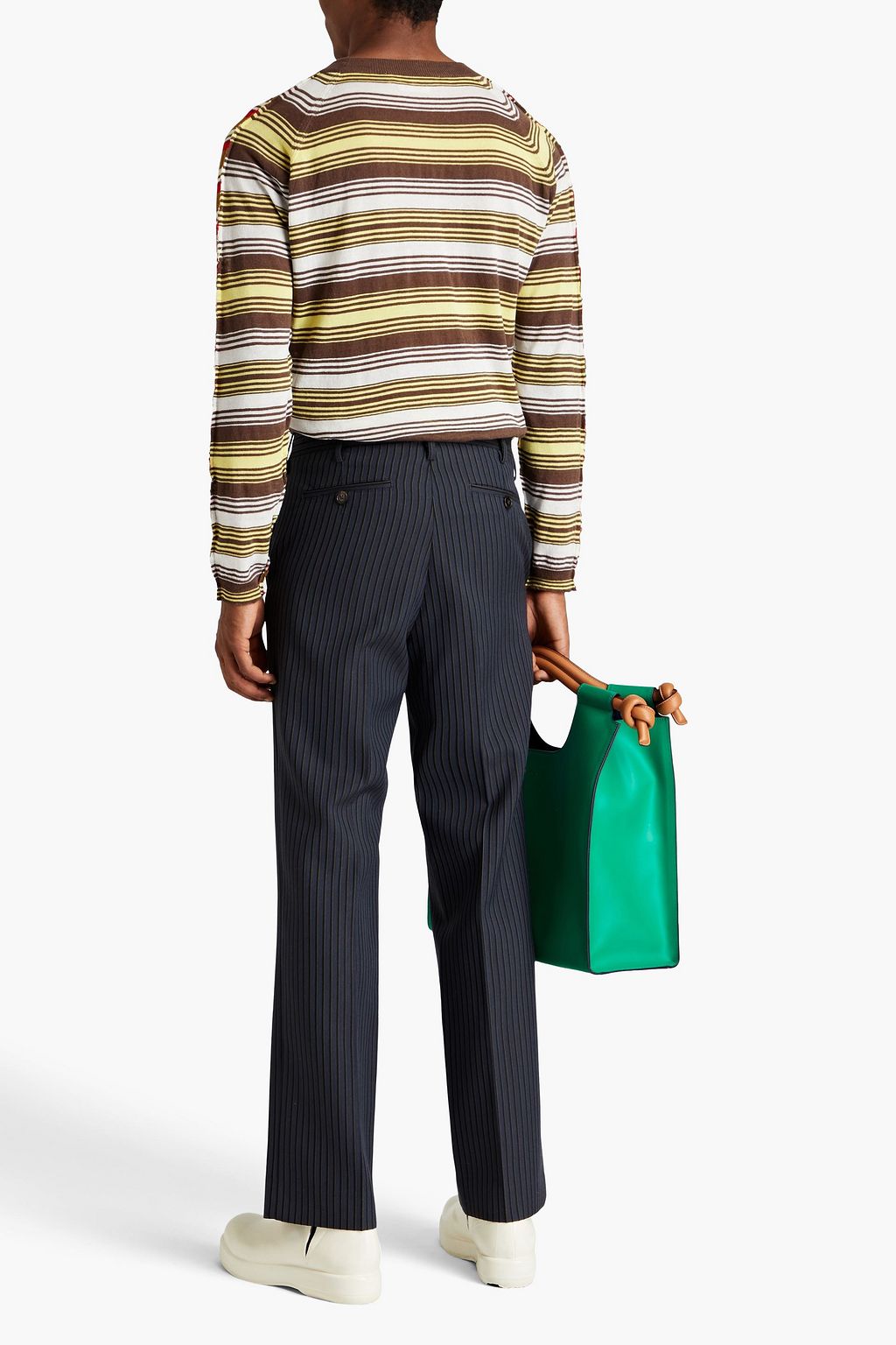 MARNI Striped wool-blend pants