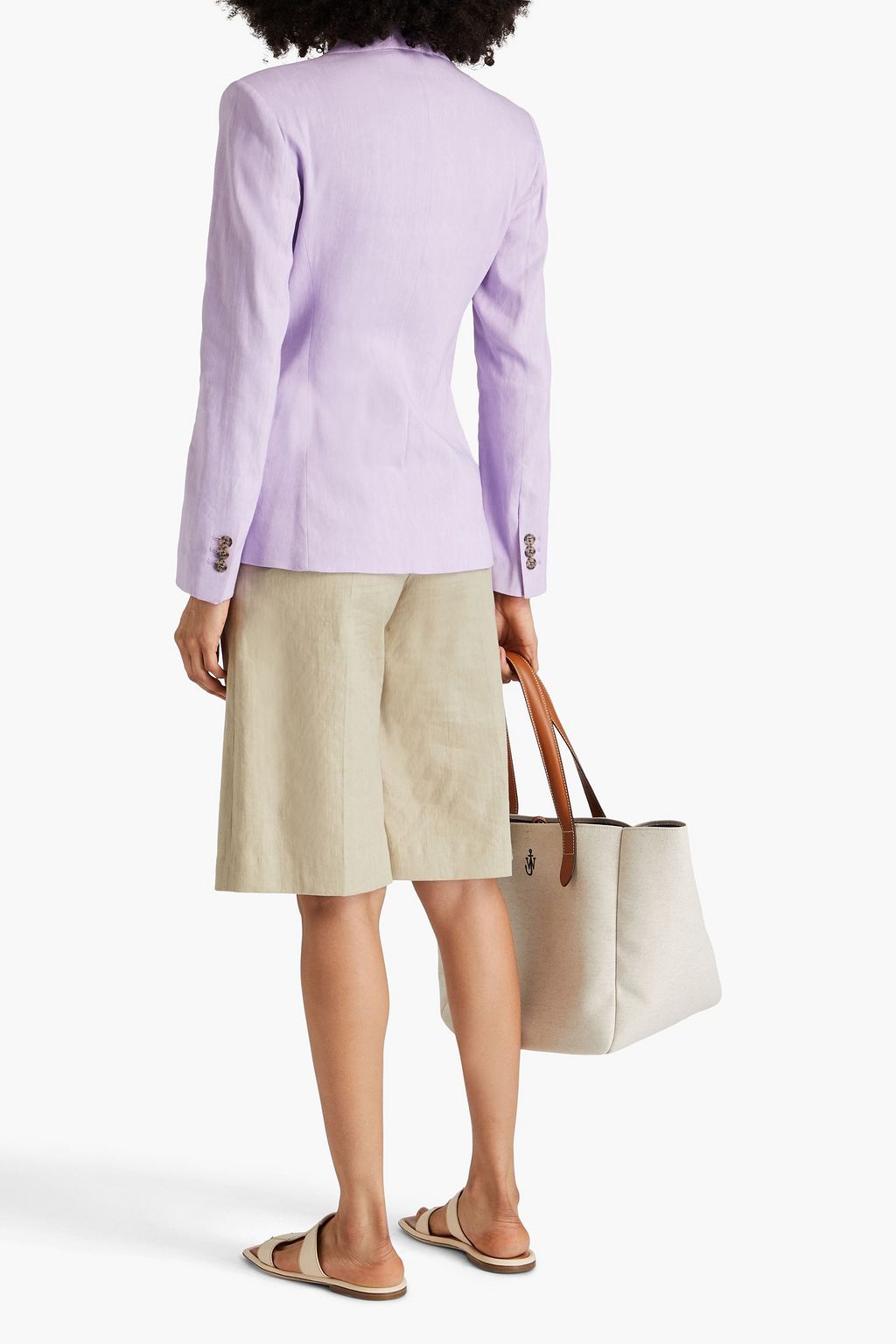 FRAME Femme linen-blend blazer