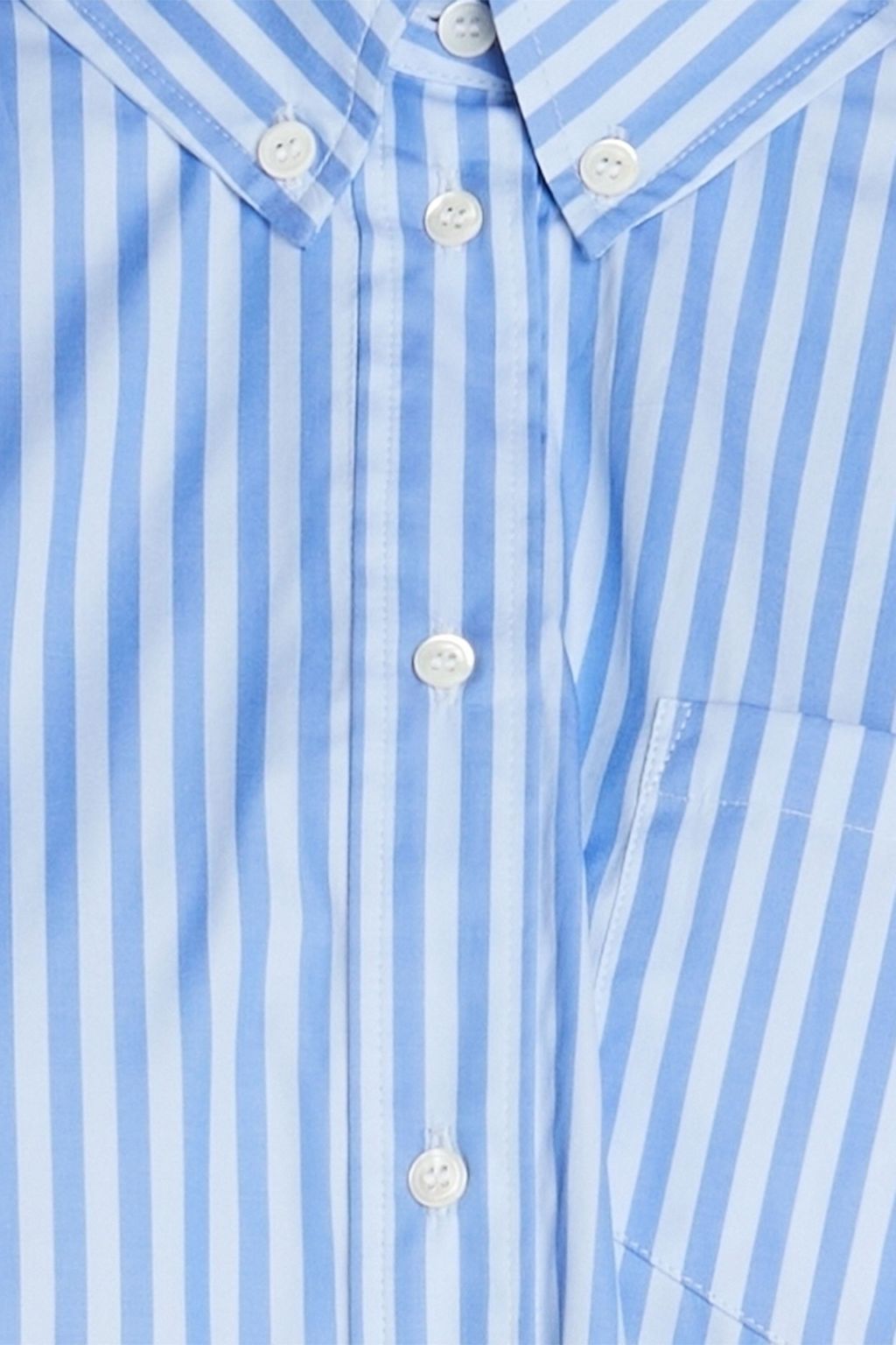 SANDRO Tamara cropped striped cotton-poplin shirt