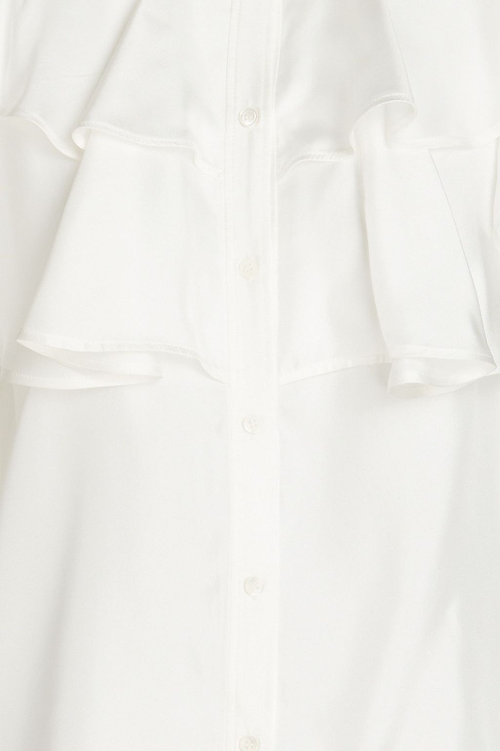 SANDRO Comedie ruffled silk-twill shirt