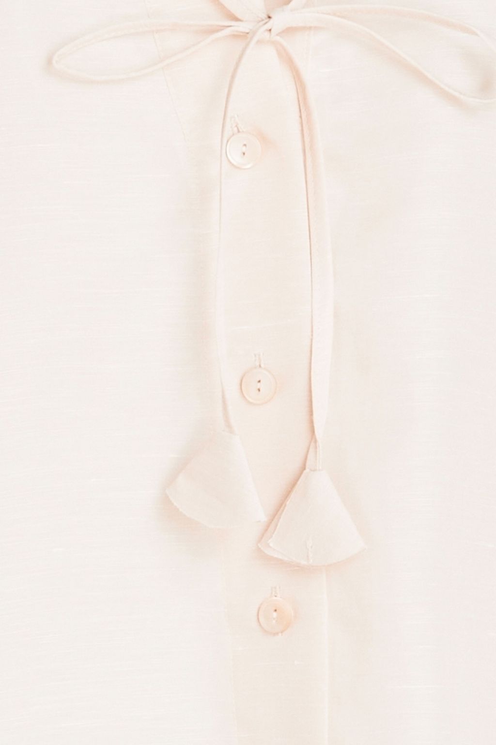 PALMER//HARDING Tie-detailed Lyocell and linen-blend shirt