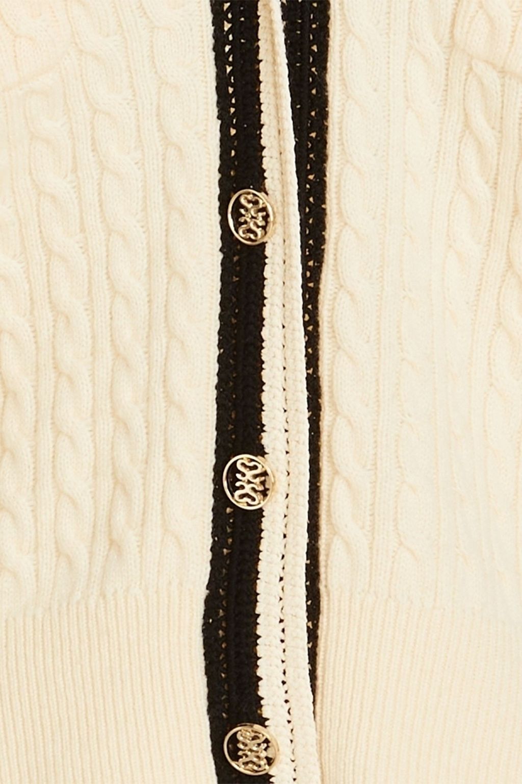 SANDRO Cardigan aus einer Wollmischung mit Zopfstrickmuster