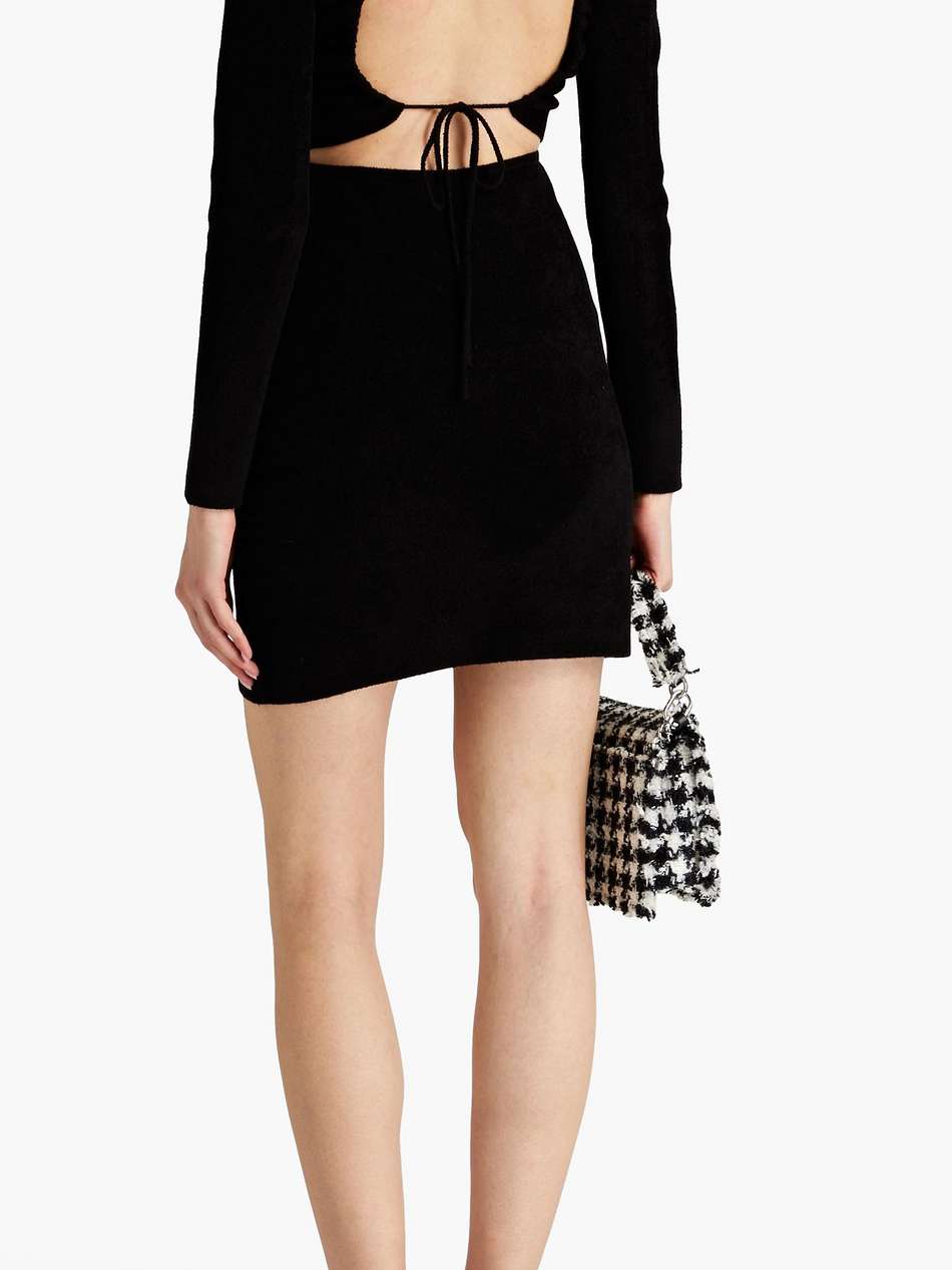 cutout chenille mini dress