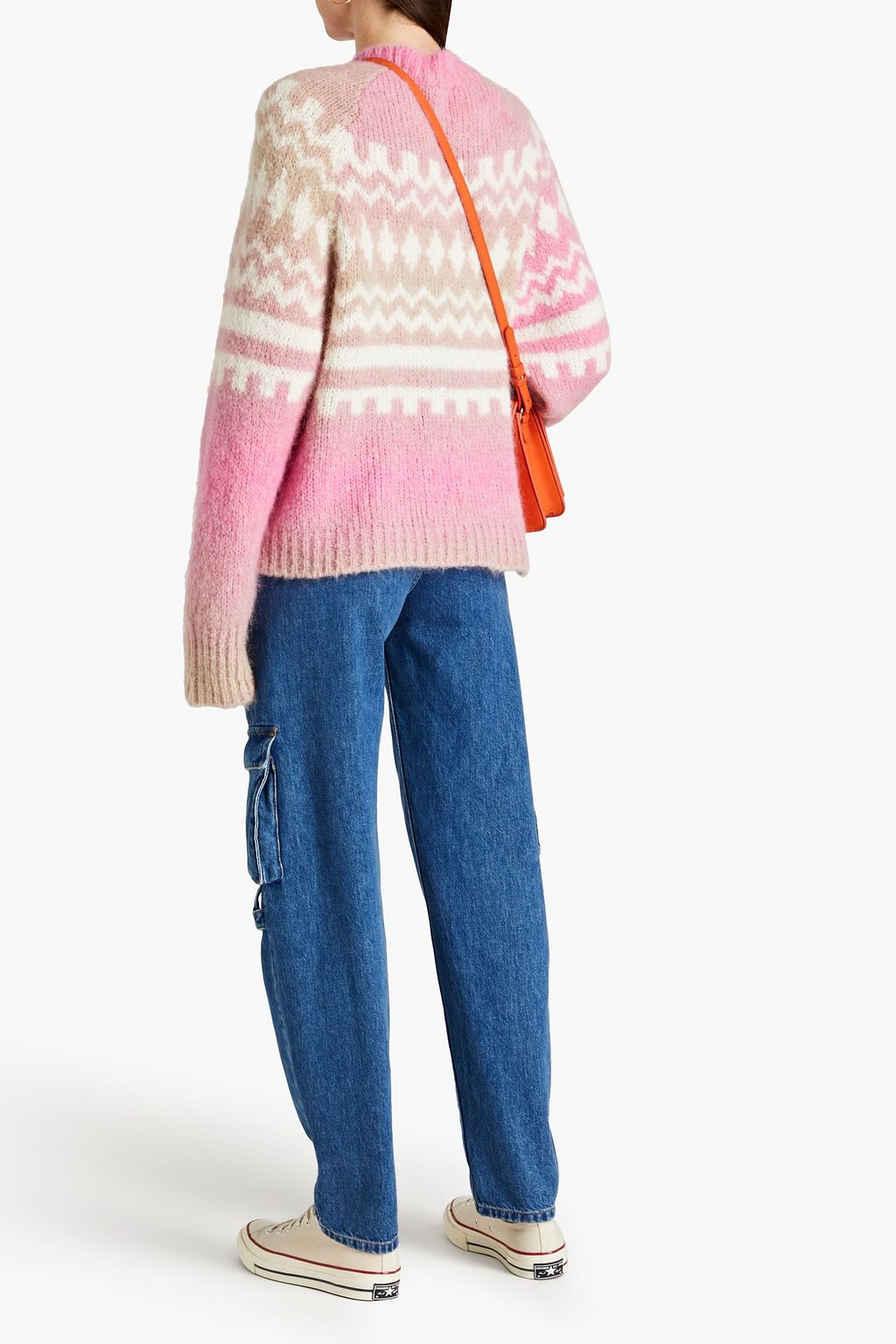 SANDRO Pullover aus einer gebürsteten Alpakamischung mit Fair-Isle-Muster