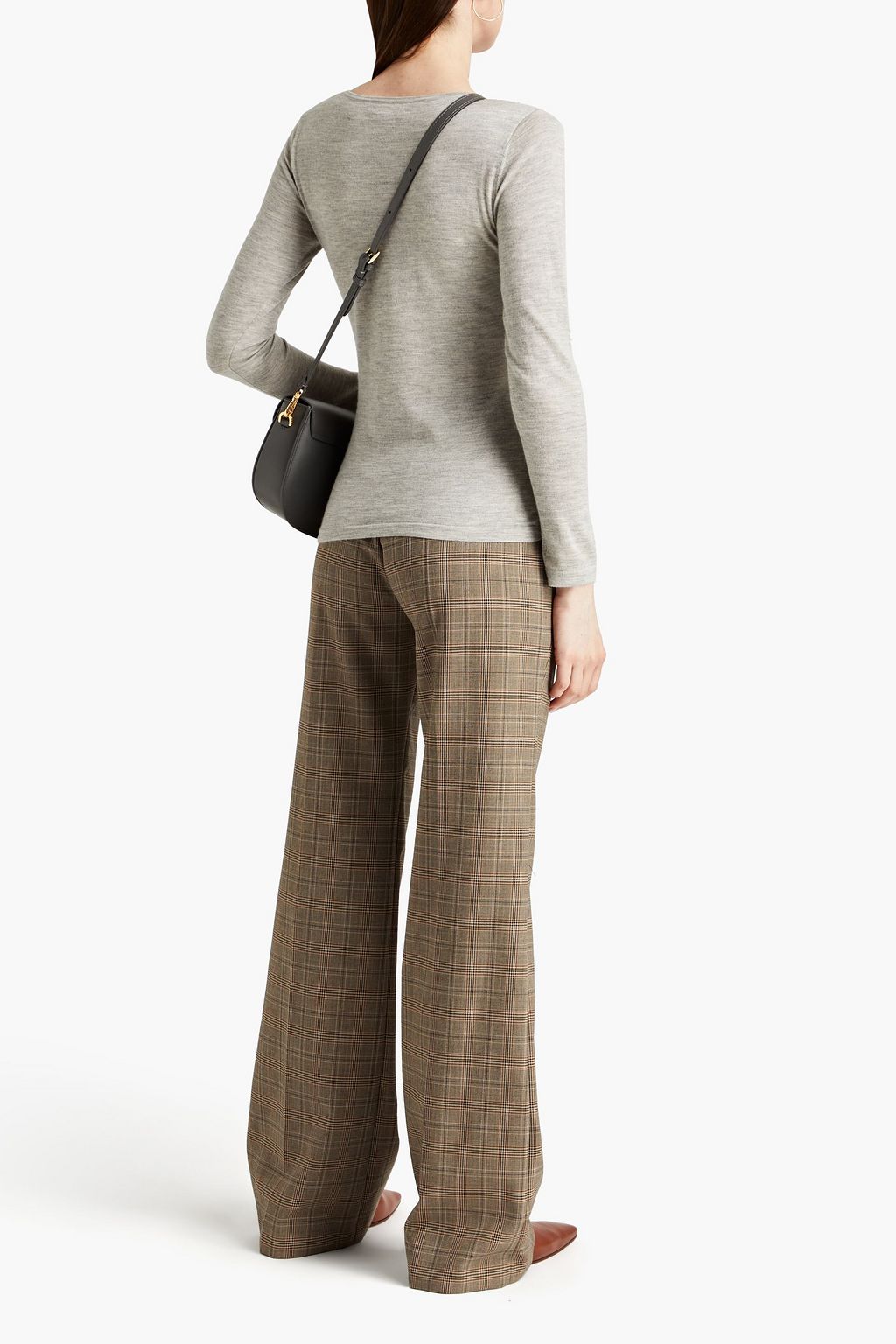 N.PEAL Melierter Kaschmirpullover