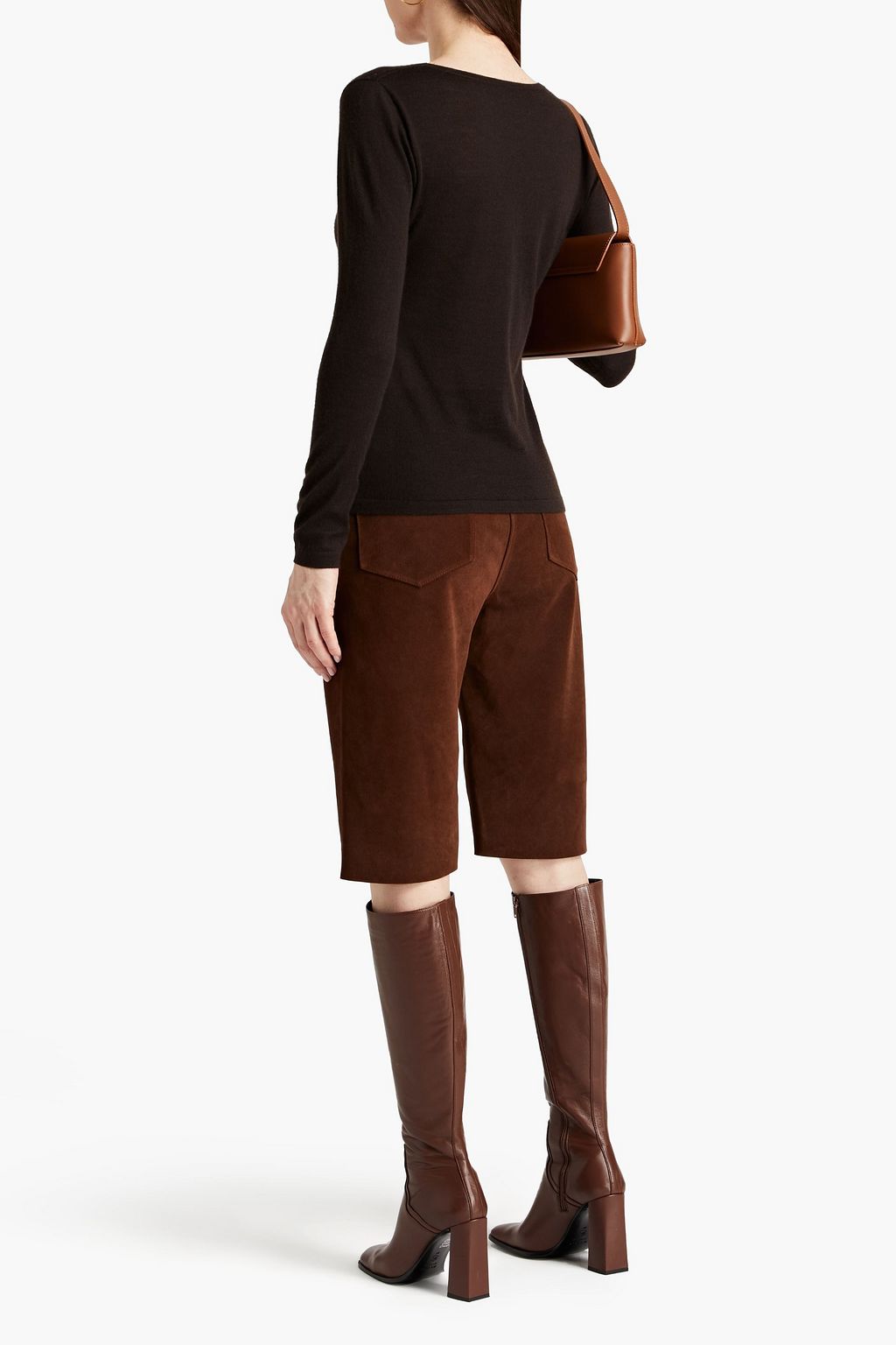 N.PEAL Melierter Kaschmirpullover