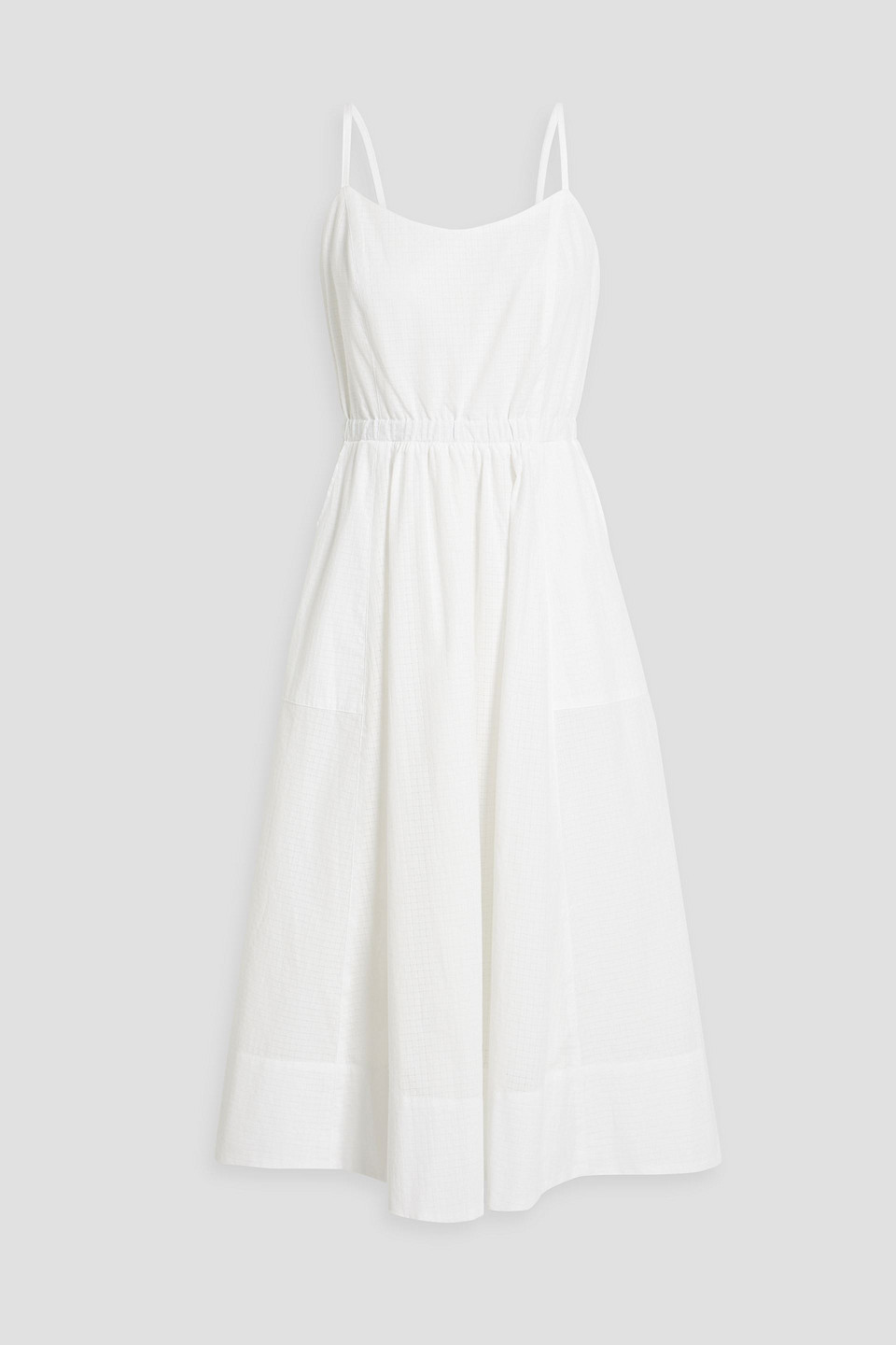 Eve gathered cotton midi dress