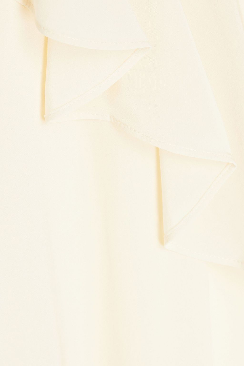 SANDRO Ruffled crepe de chine blouse