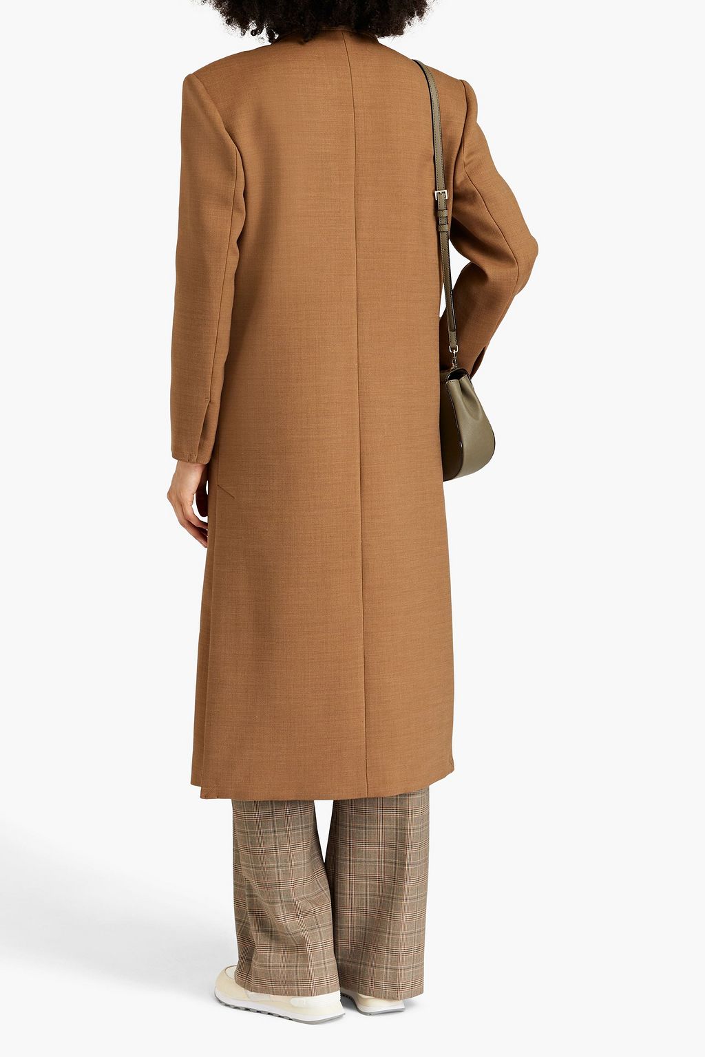 SANDRO Double-breasted twill coat
