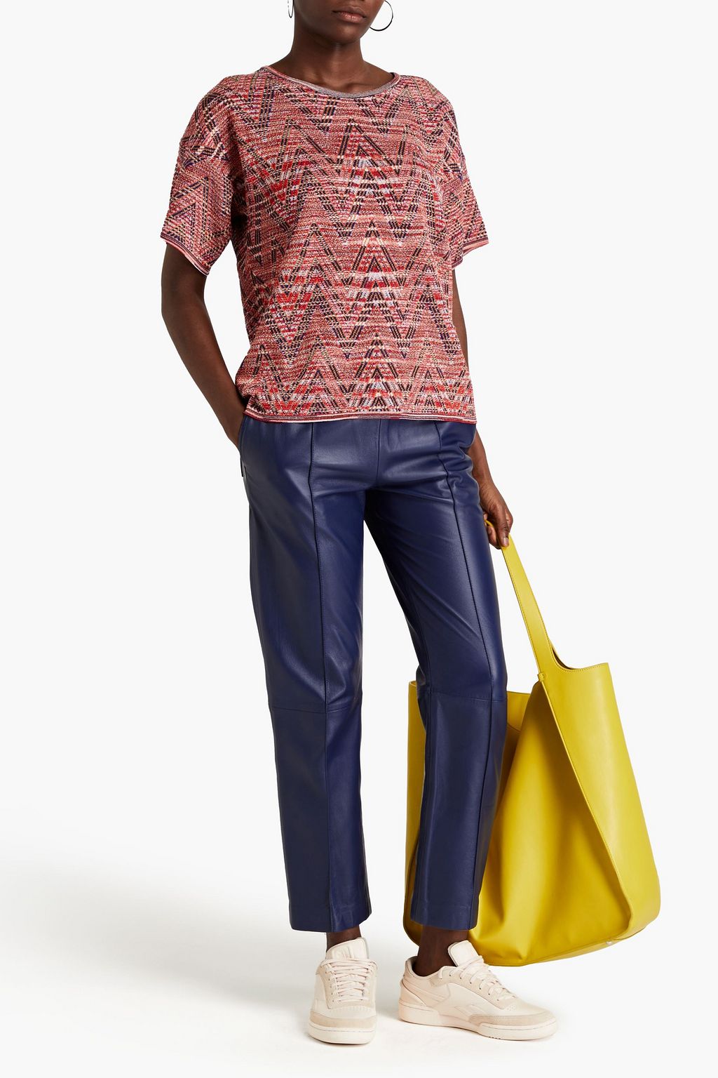 M MISSONI Metallic crochet-knit top