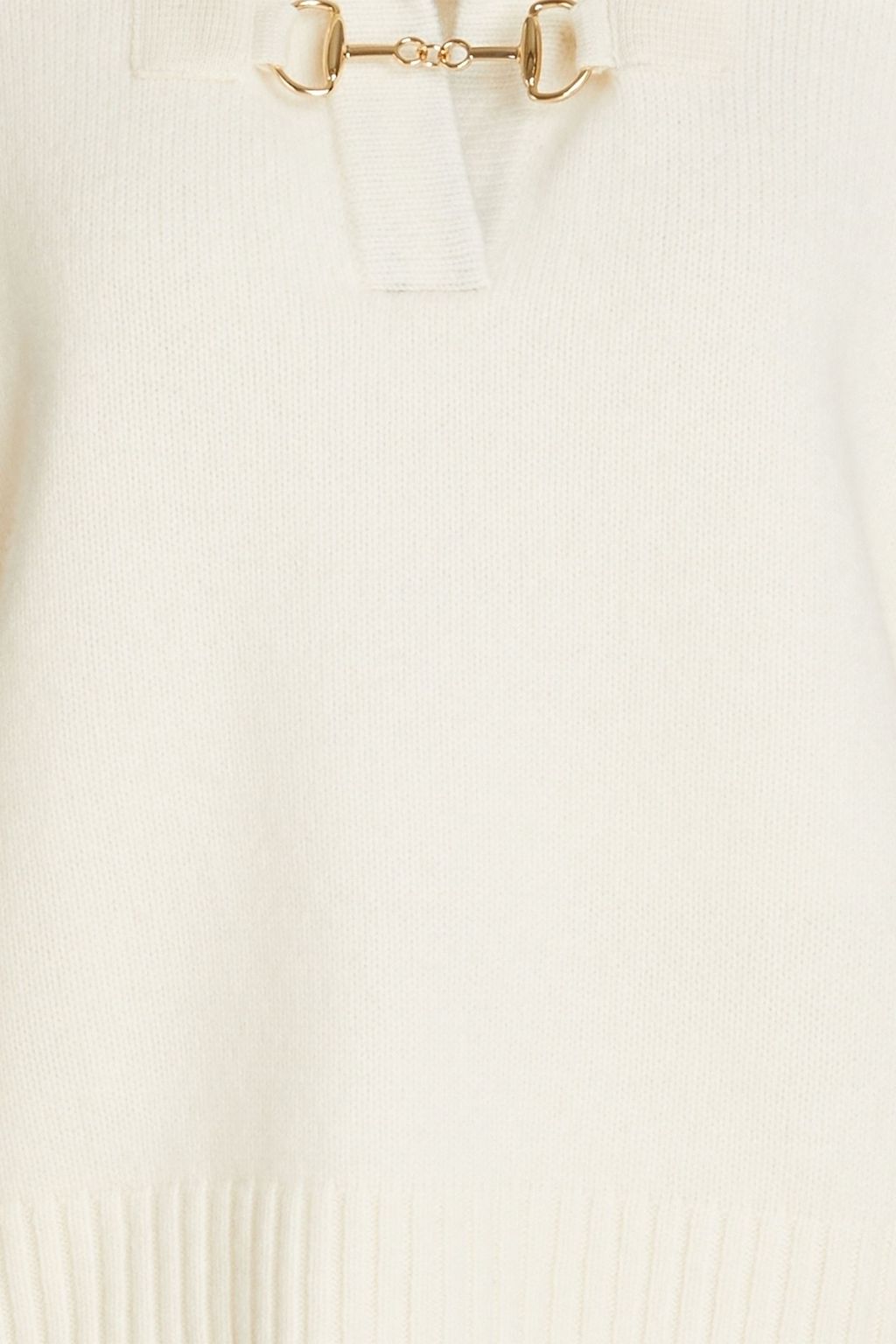 SANDRO Striped wool polo sweater
