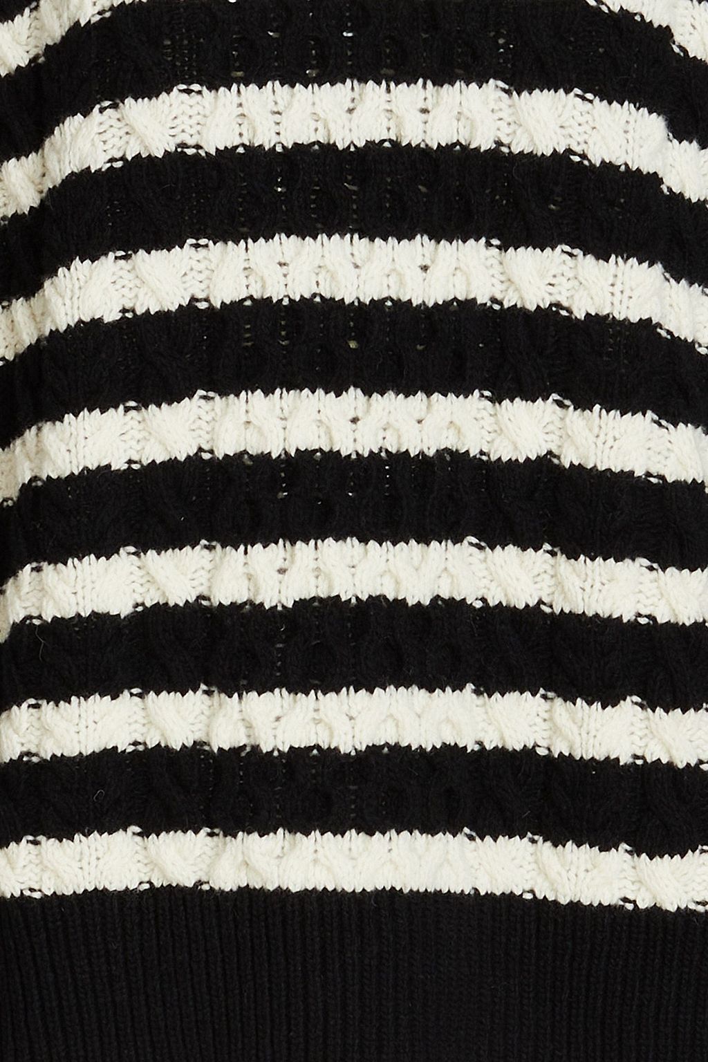 &DAUGHTER Ina striped cable-knit wool sweater