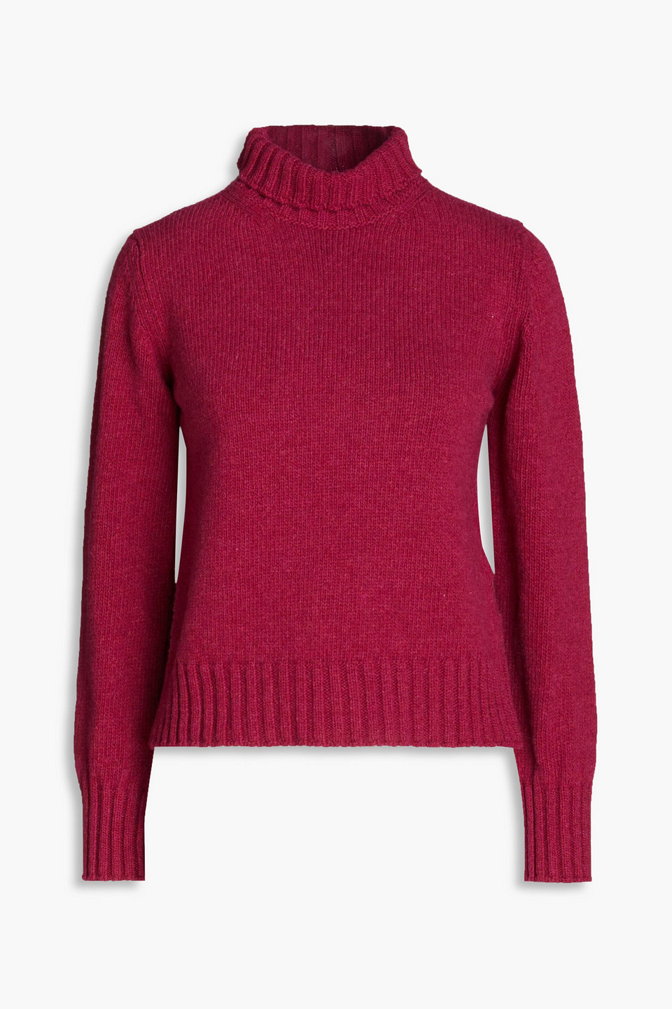 And-daughter Audrey Wool Turtleneck Sweater In Fuchsia