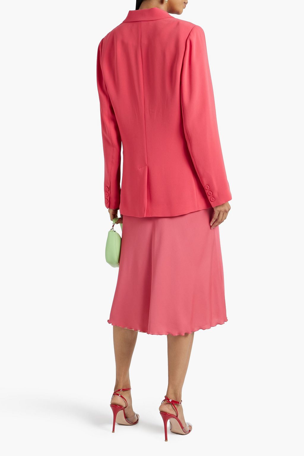 DIANE VON FURSTENBERG クレープ ダブルブレストブレザー