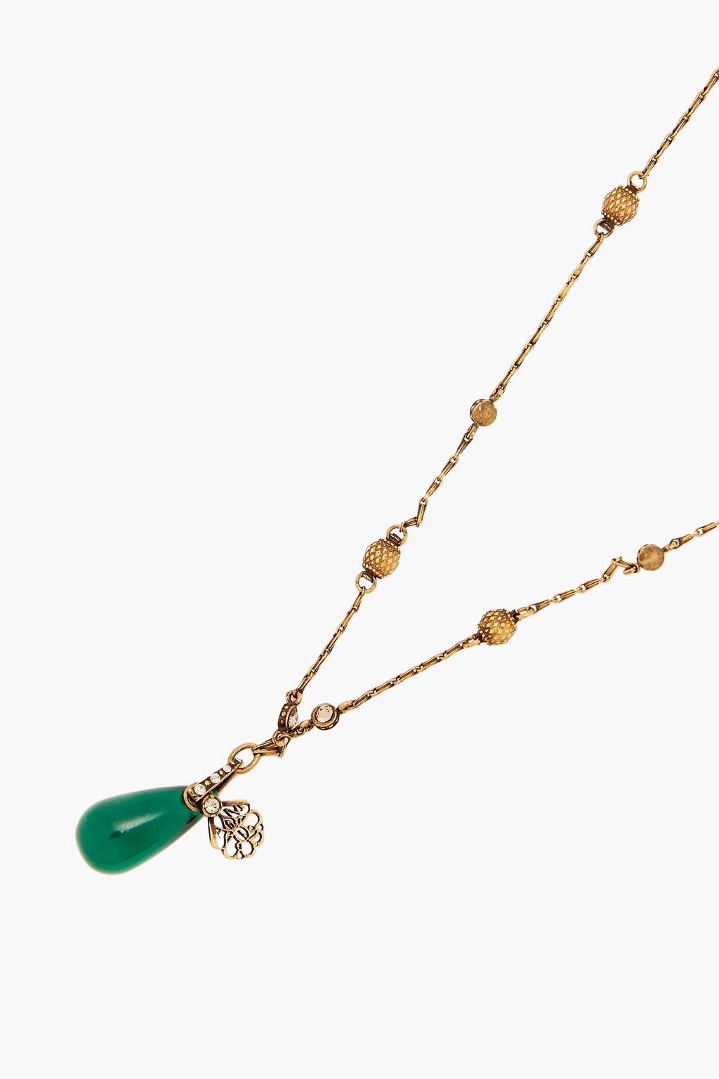 MCQUEEN Goldfarbene Kette mit Steinen