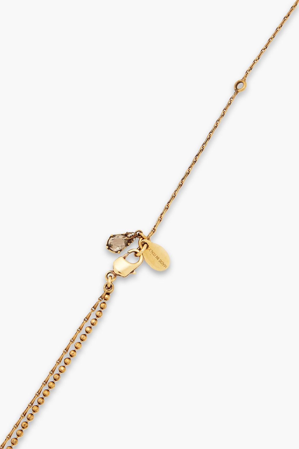 MCQUEEN Goldfarbene Kette mit Steinen