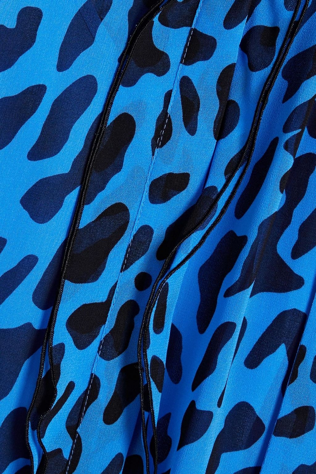 DIANE VON FURSTENBERG Arlington ruffled leopard-print chiffon blouse