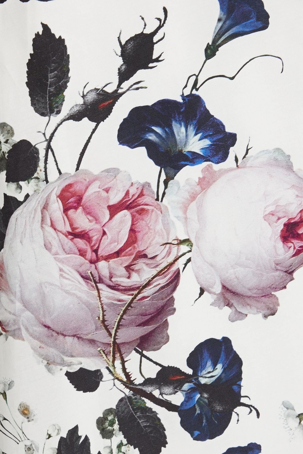 ERDEM コットンポプリン ミディシャツワンピース フローラルプリント