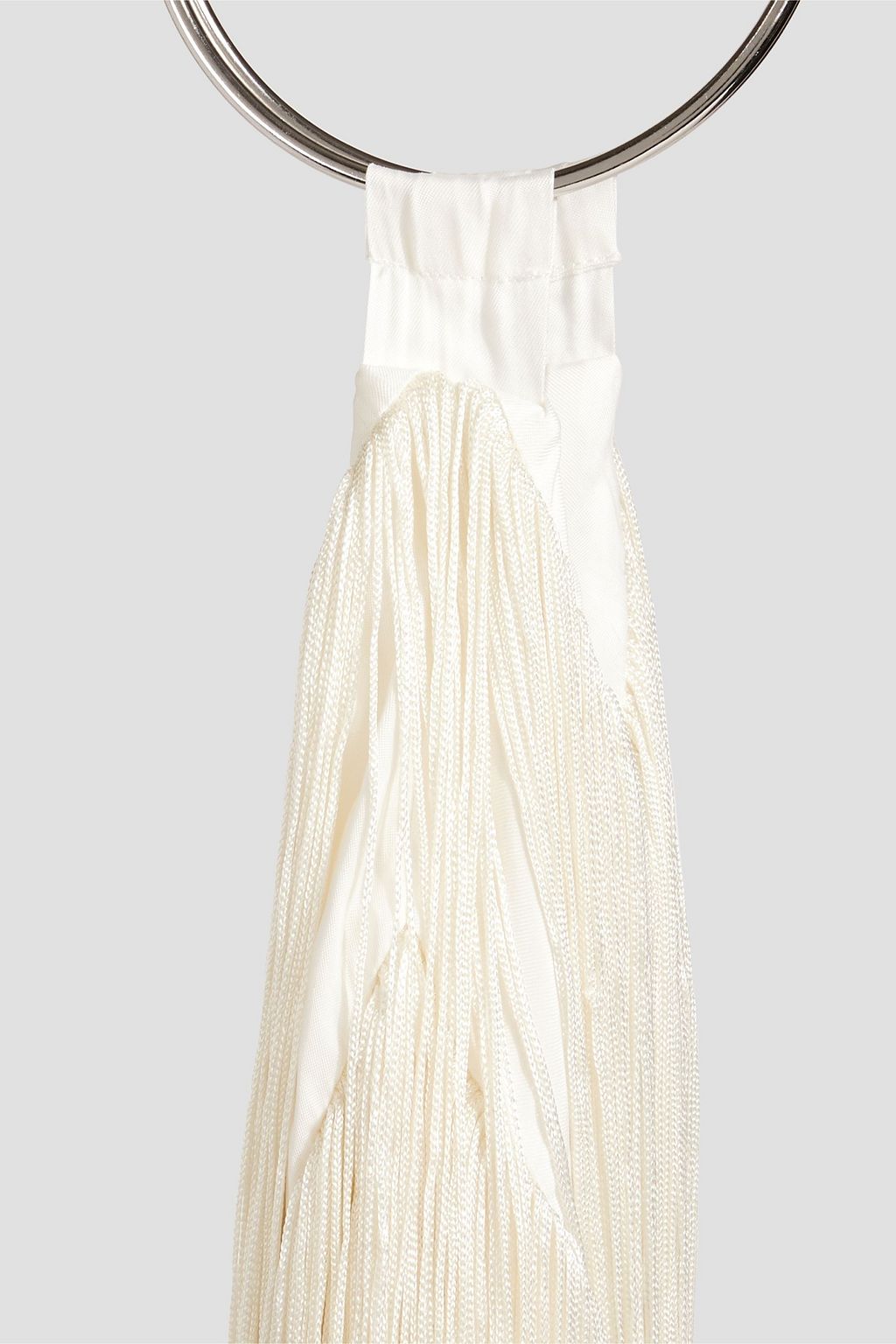 ENVELOPE1976 Swing fringed woven clutch