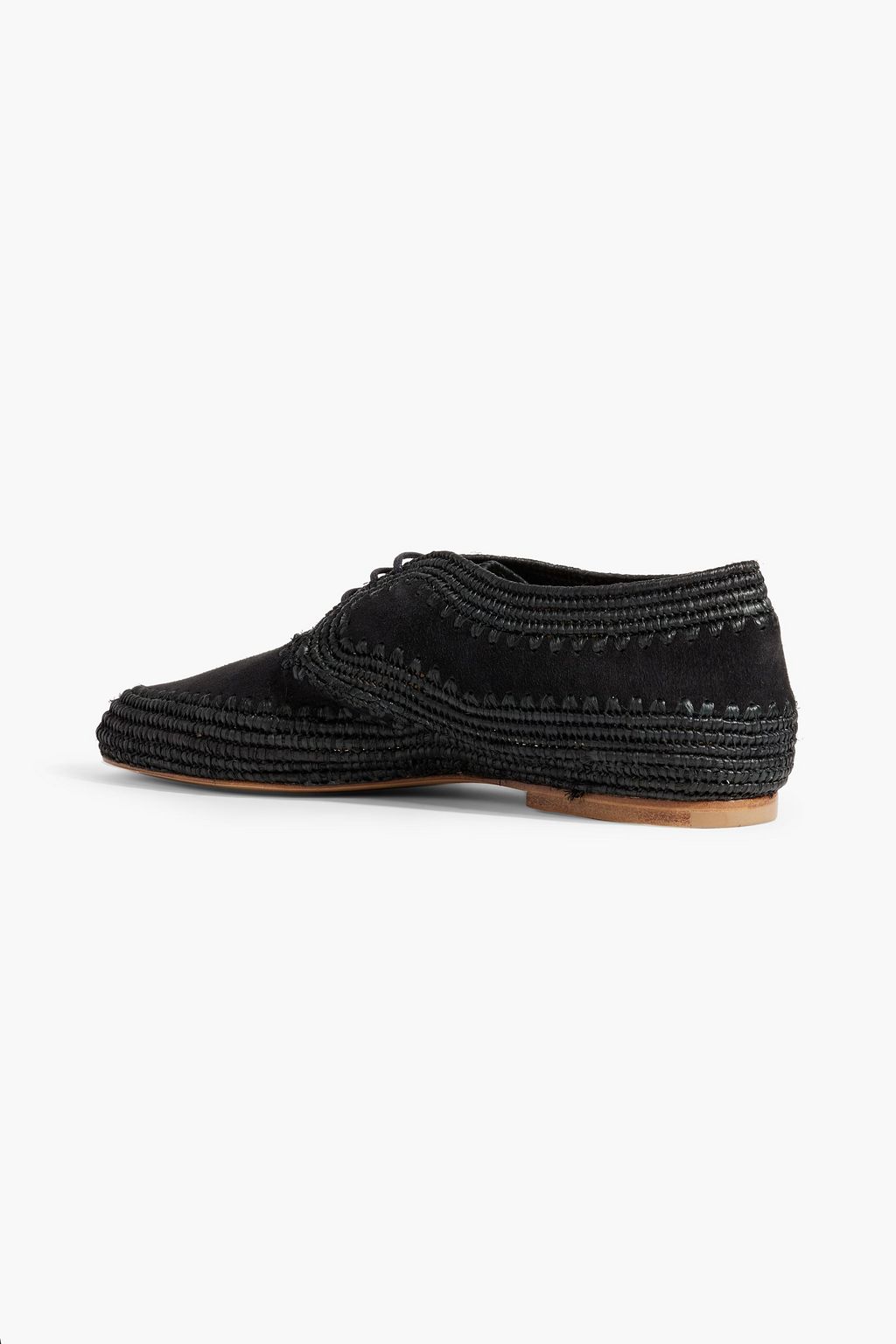 GABRIELA HEARST X CLERGERIE Miguel raffia and suede loafers