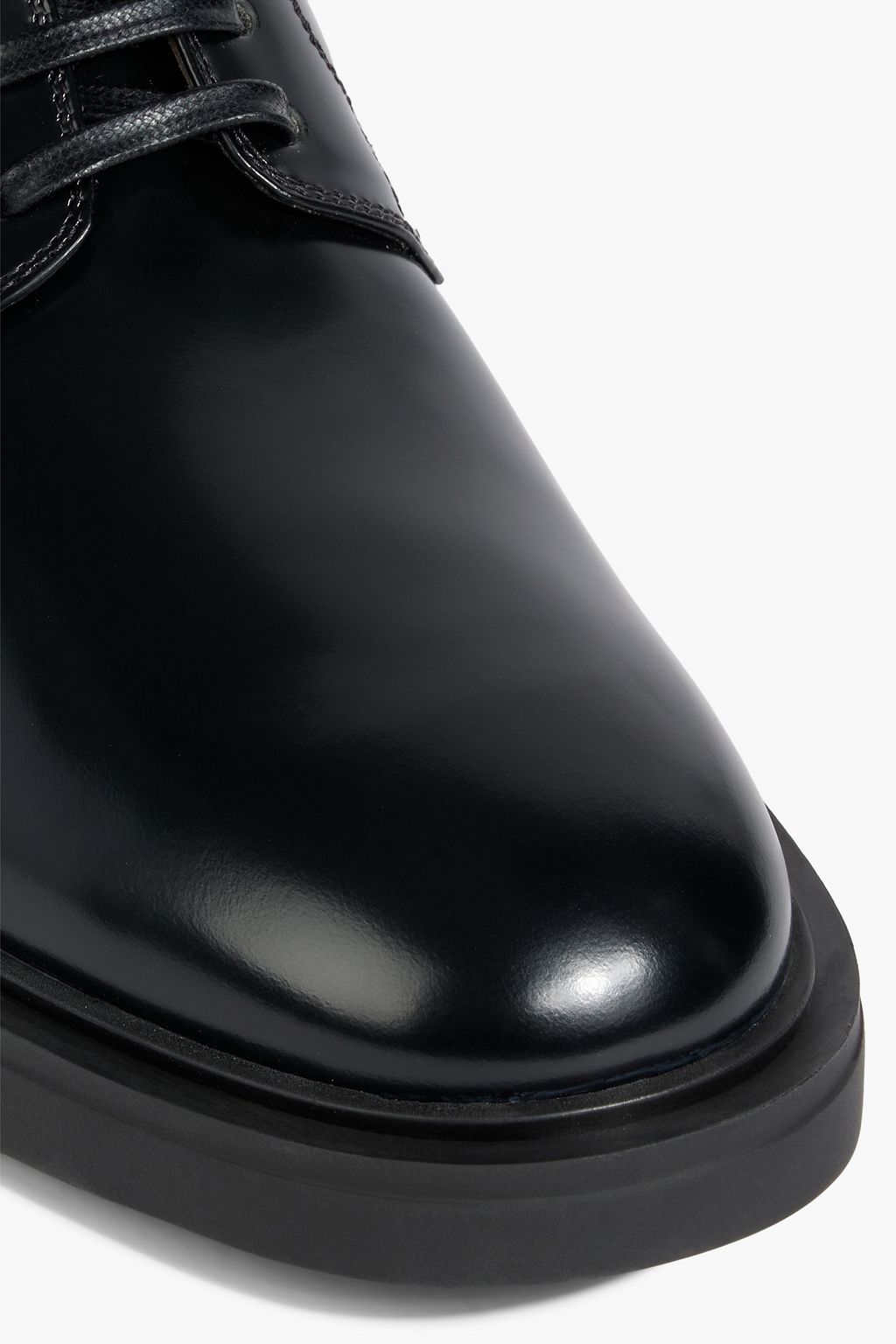 GIANVITO ROSSI Bobby glossed-leather brogues