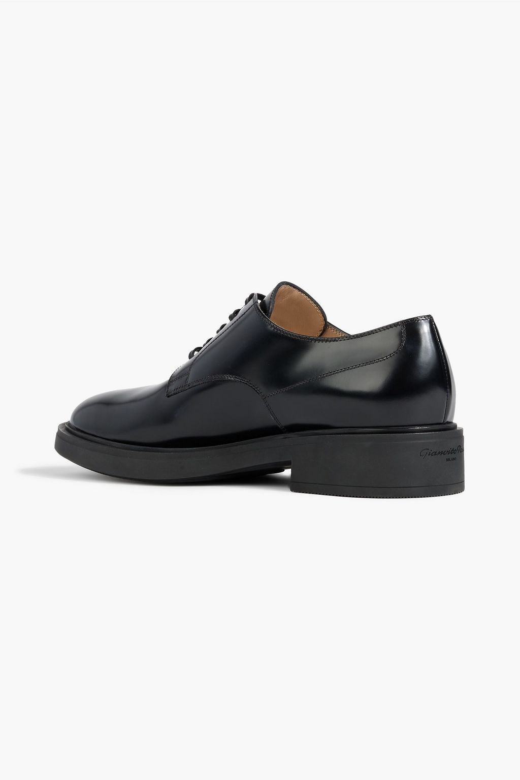 GIANVITO ROSSI Bobby glossed-leather brogues