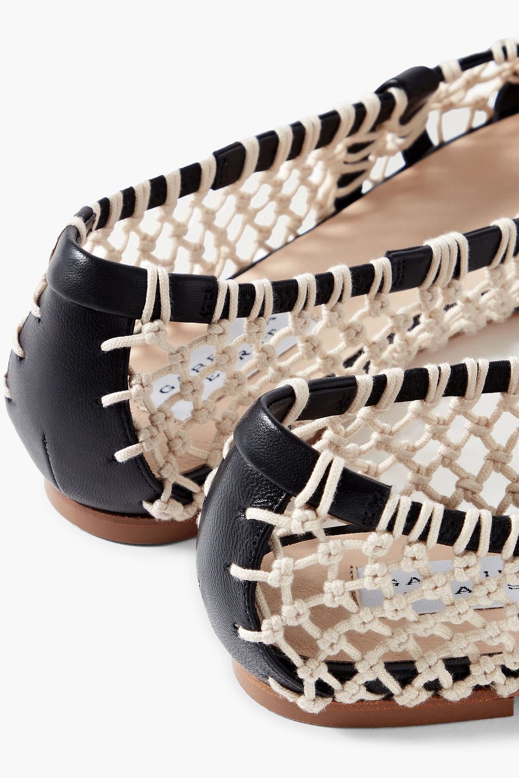 GABRIELA HEARST Armar crocheted cotton and leather ballet flats