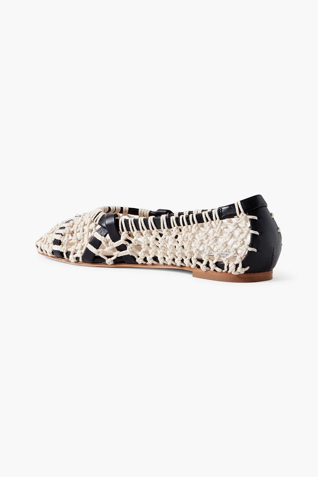 GABRIELA HEARST Armar crocheted cotton and leather ballet flats